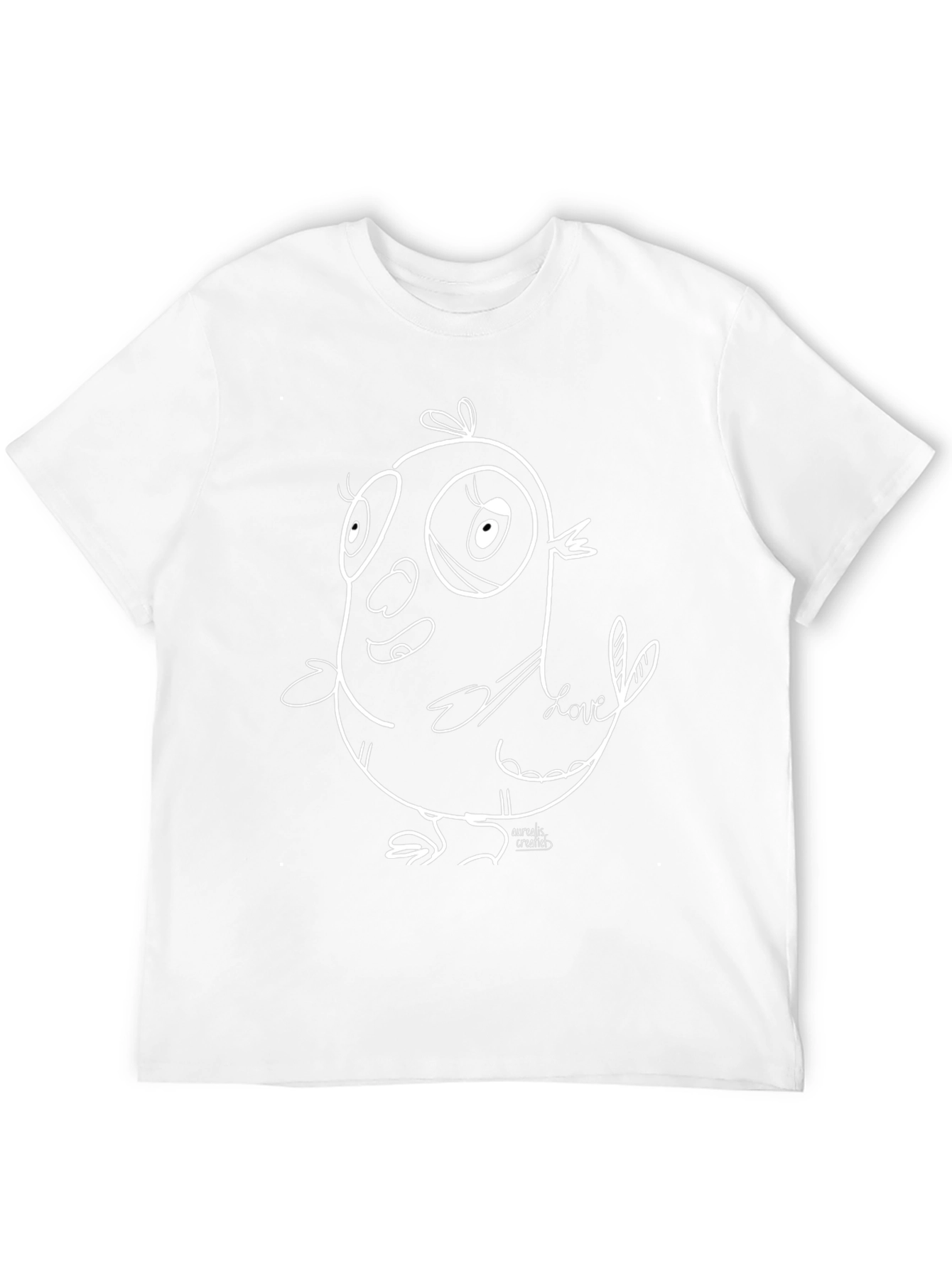 Cartoon Bird Graphic Tee - Black T-Shirt
