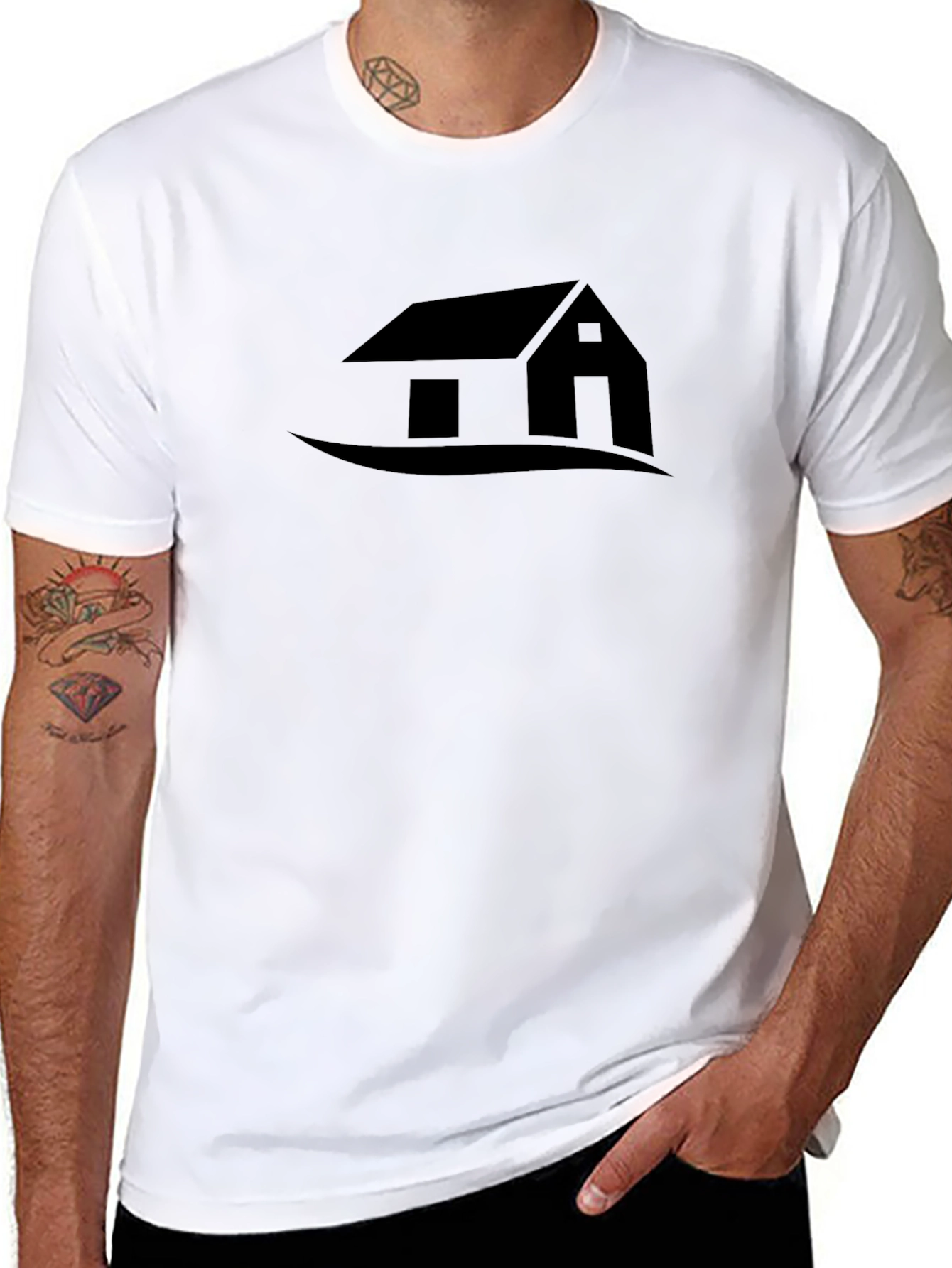 House Graphic T-Shirt - Black