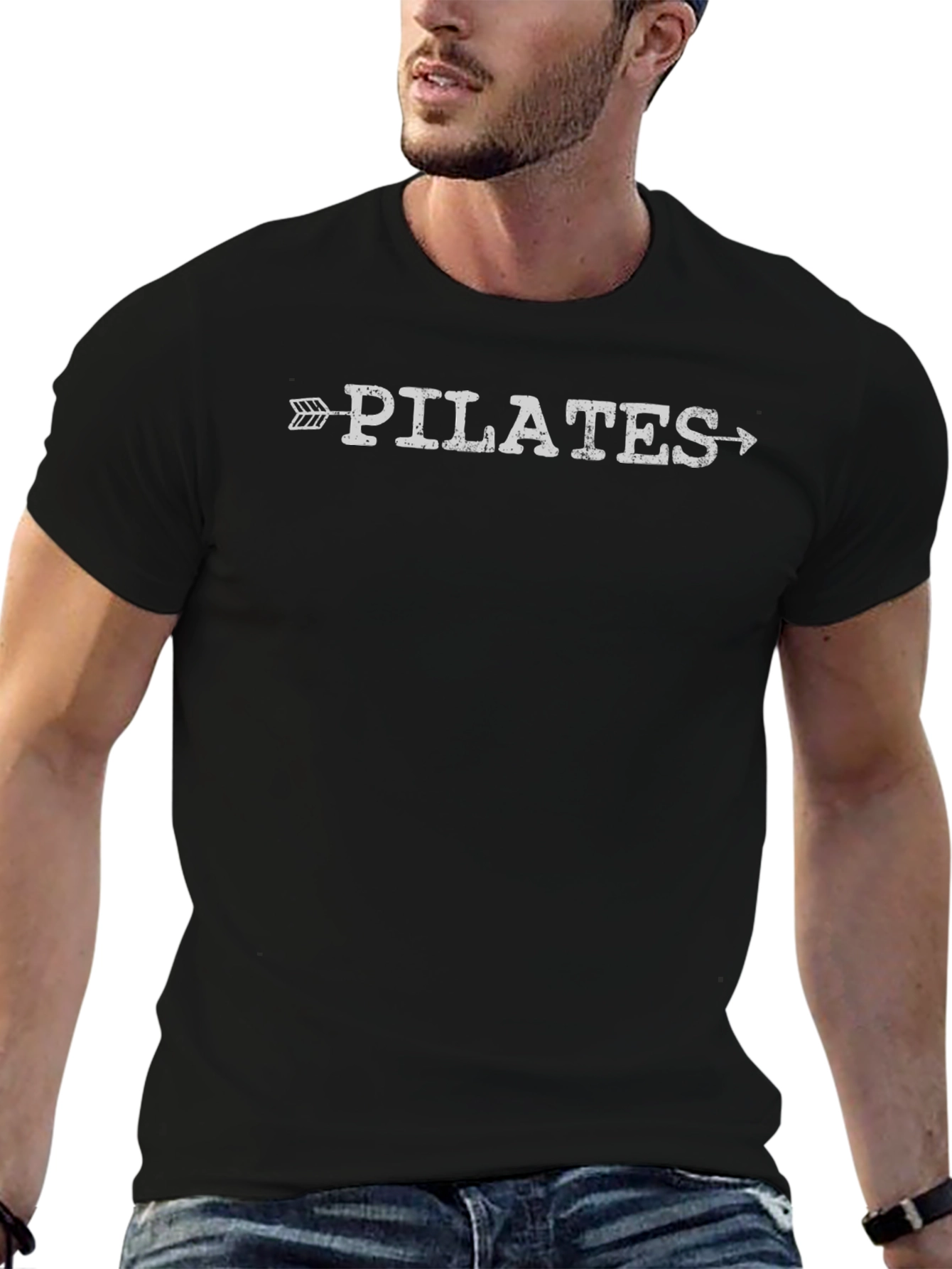 Pilates Arrow Graphic Tee - Fitness Inspired T-Shirt
