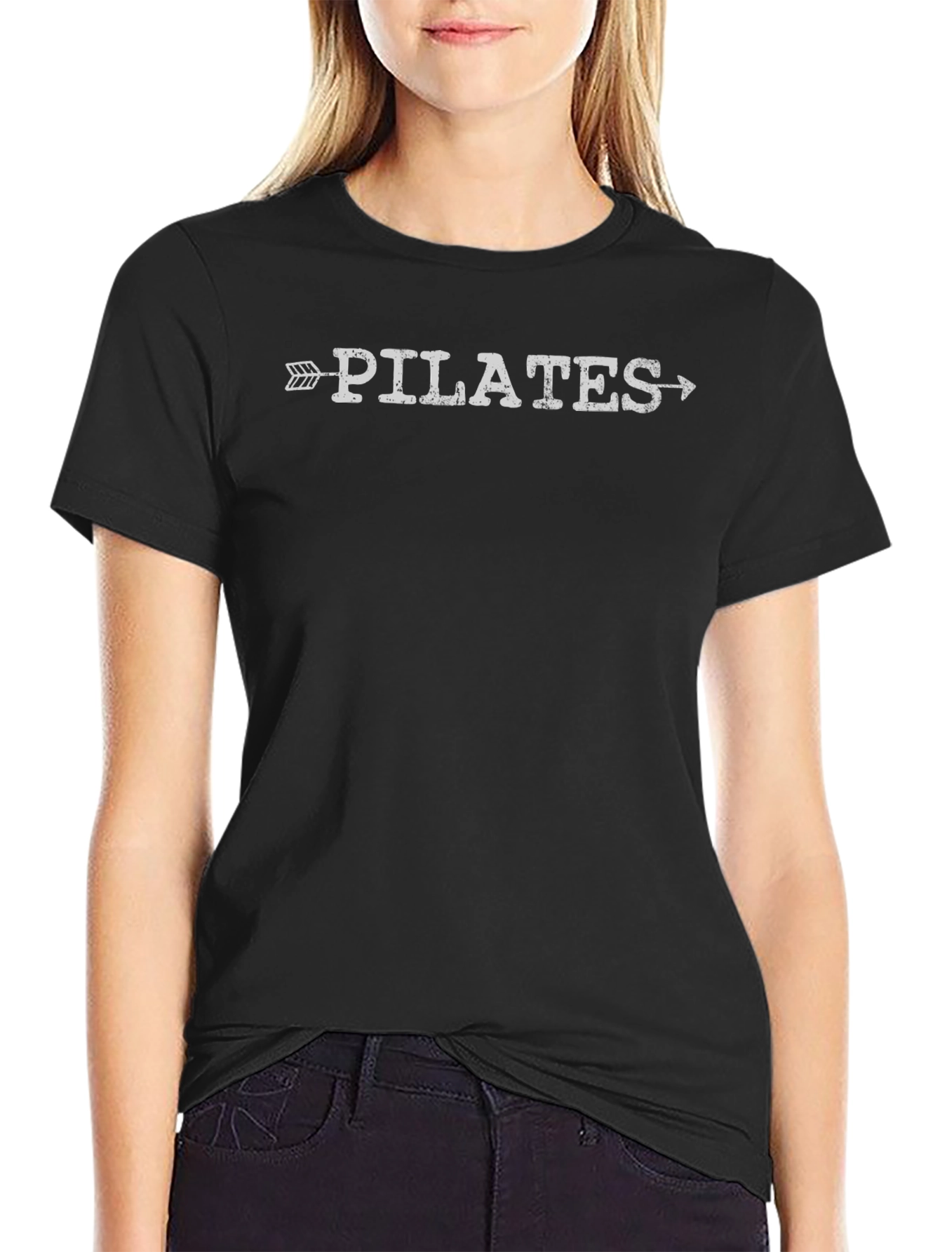 Pilates Arrow Graphic Tee - Fitness Inspired T-Shirt