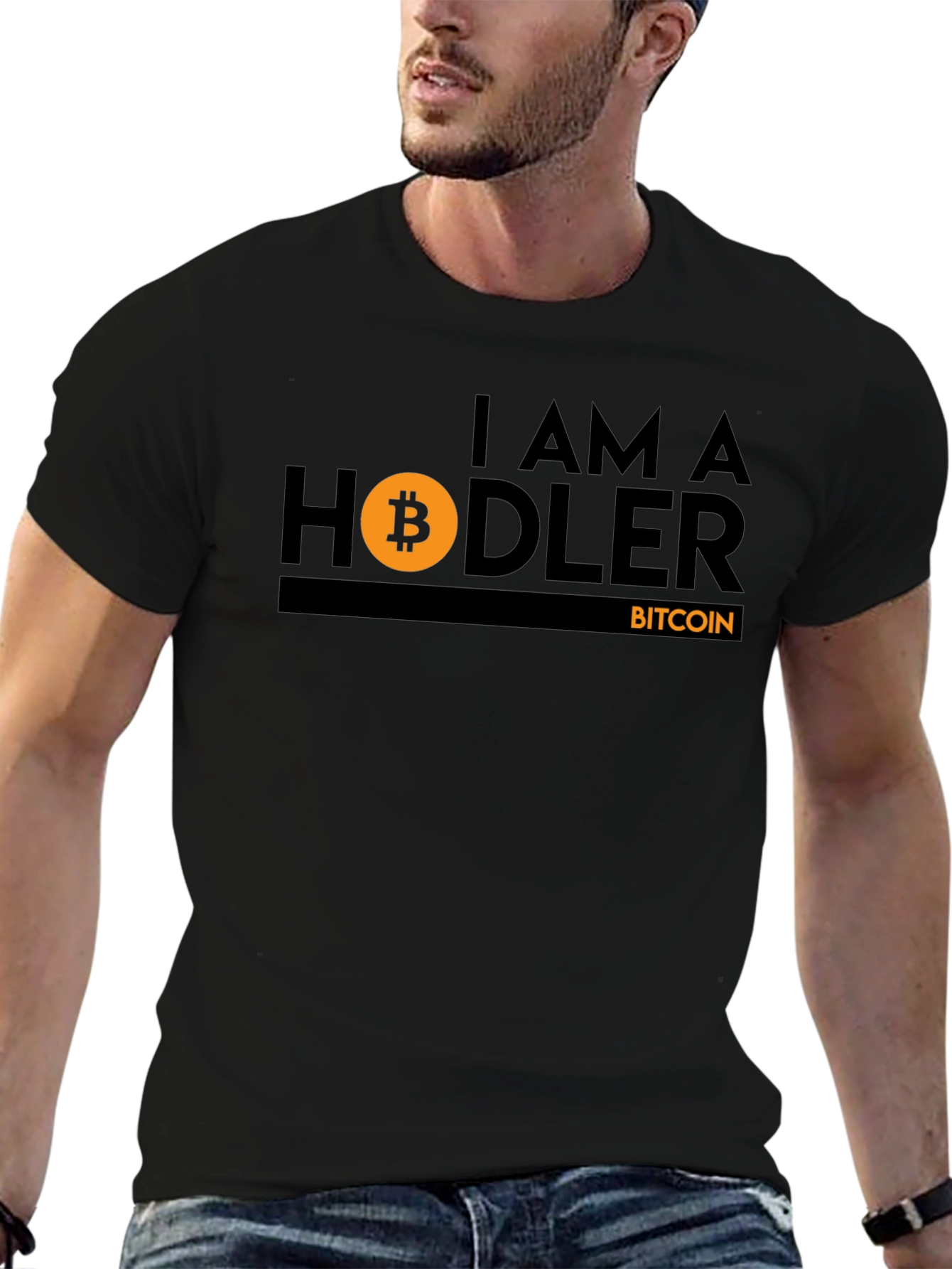 Bitcoin HODLer Black T-Shirt Crypto