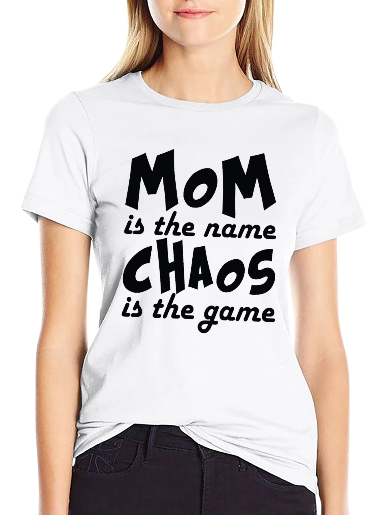 Mom Chaos Game Black T-Shirt