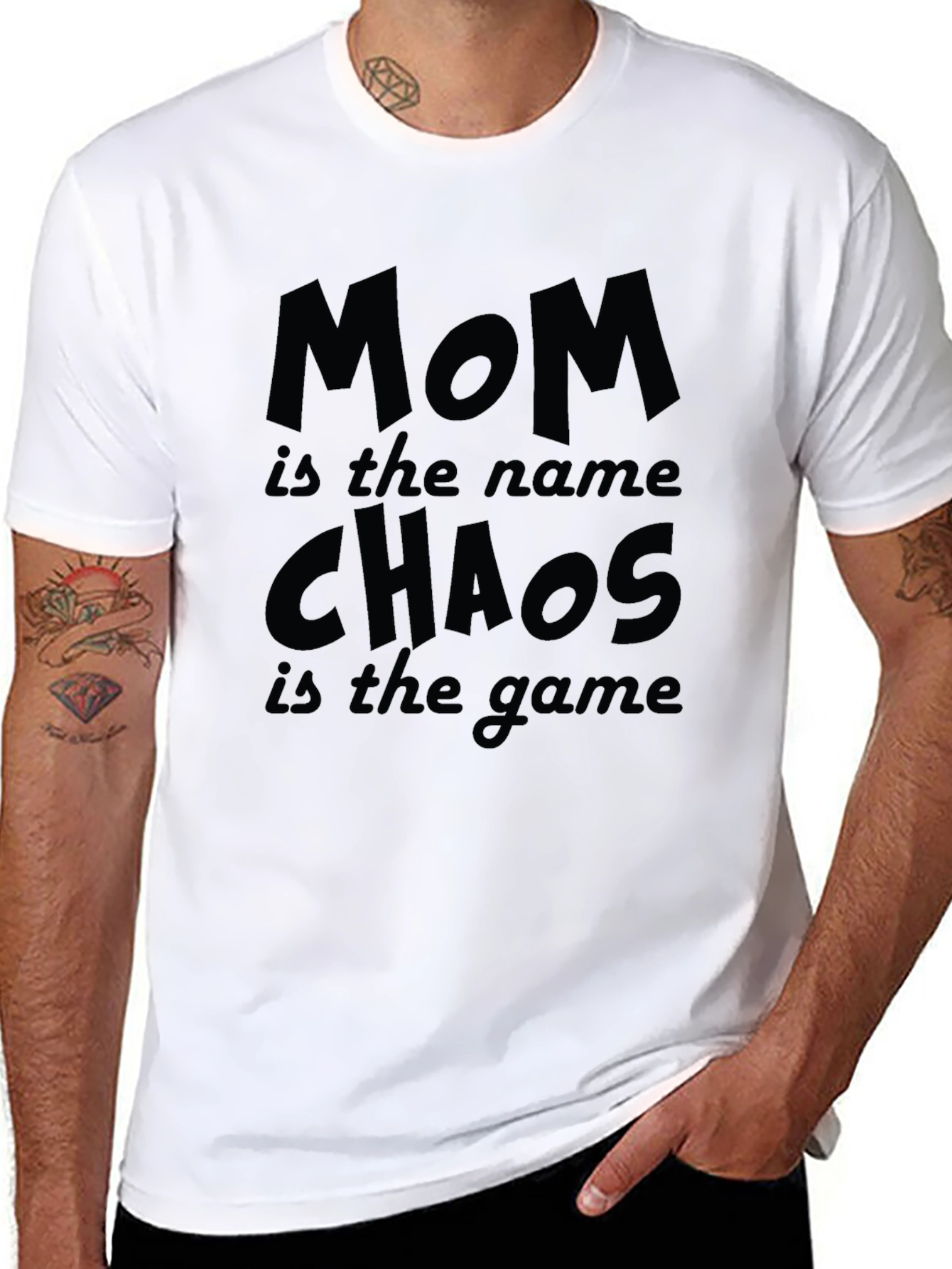 Mom Chaos Game Black T-Shirt