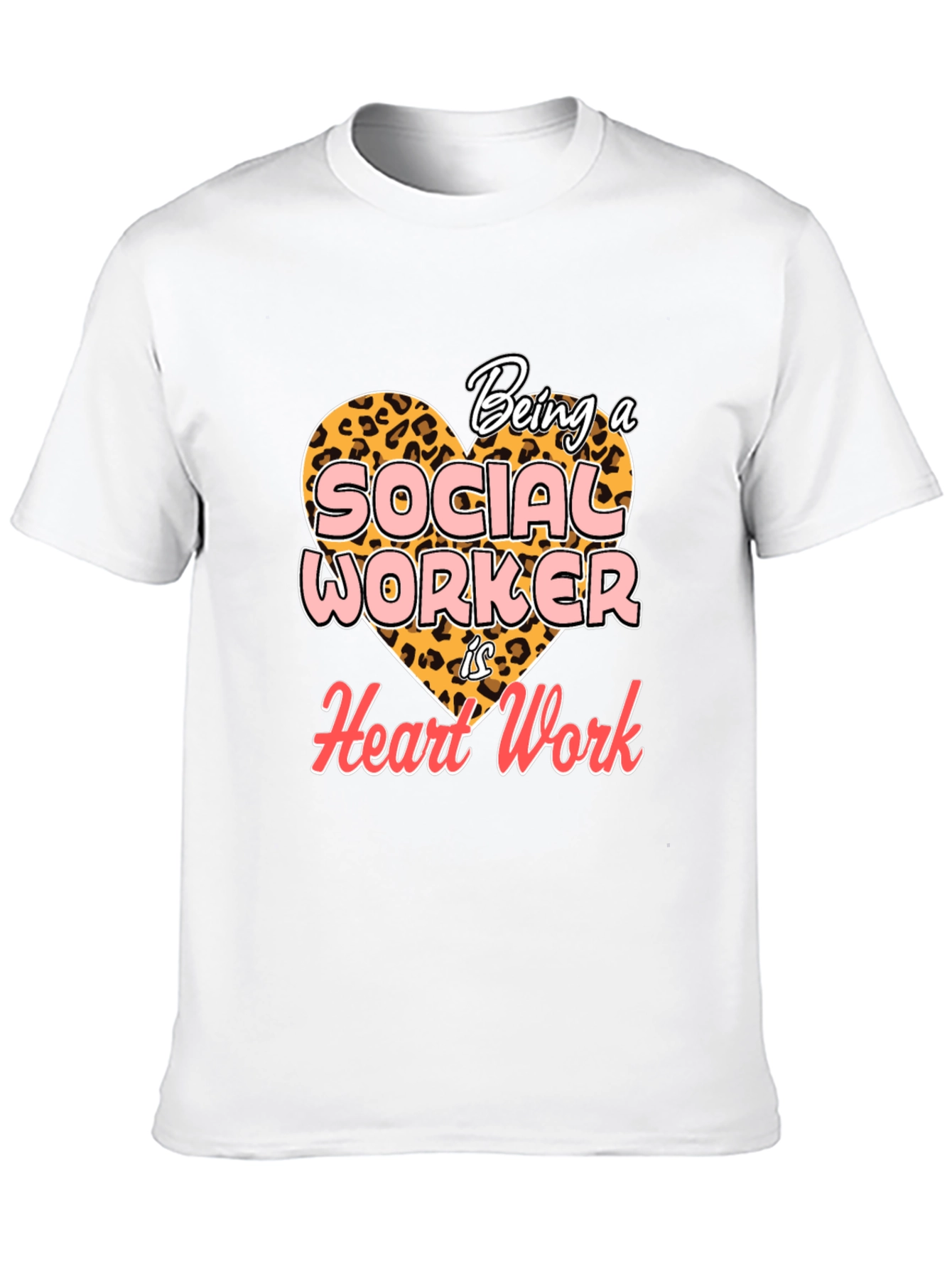 Social Worker Heart Work T-Shirt - Black