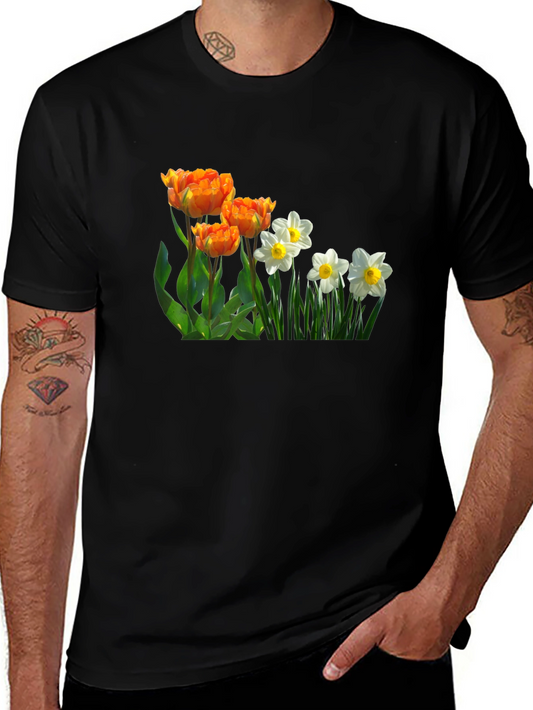 Floral Print Crew Neck T-Shirt