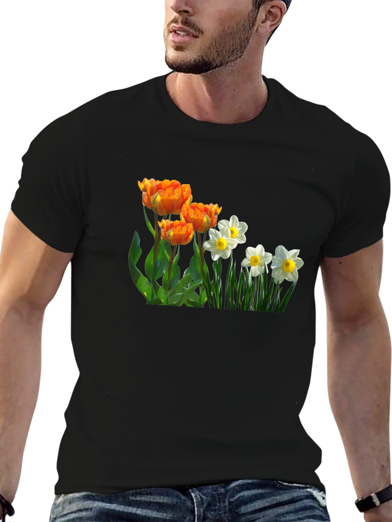 Floral Print Crew Neck T-Shirt