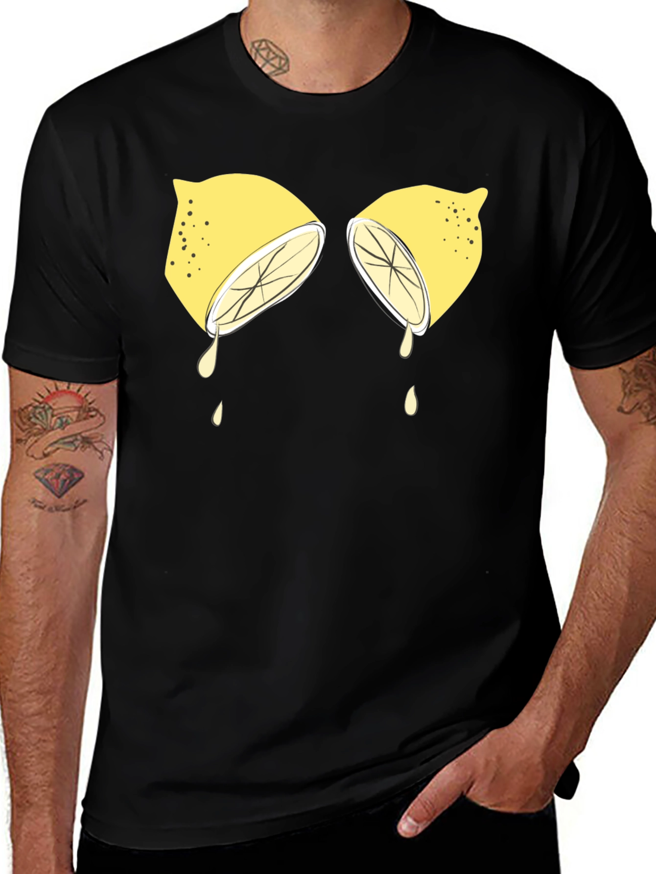 Lemon Graphic Tee - Funny Fruit T-Shirt