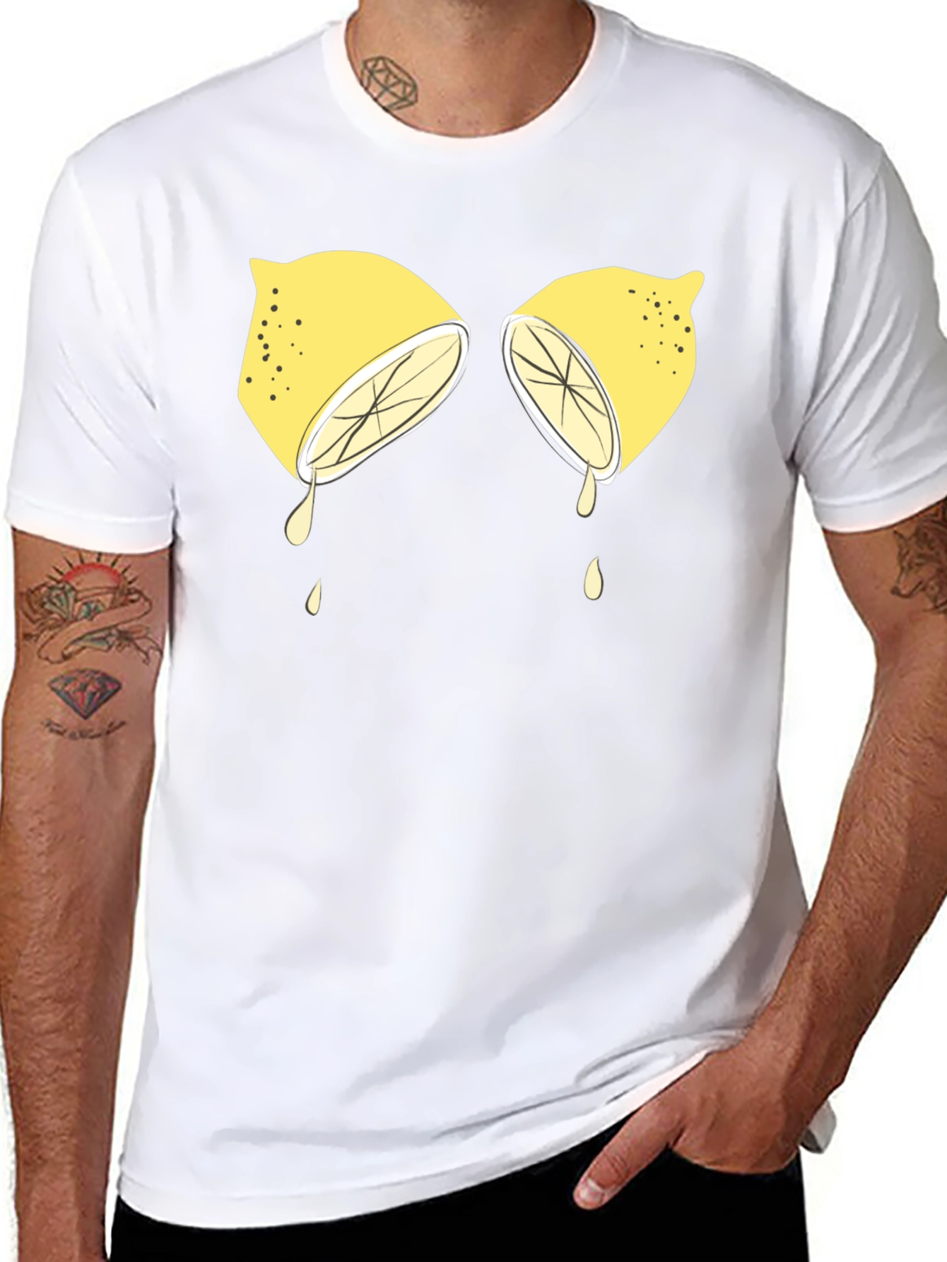Lemon Graphic Tee - Funny Fruit T-Shirt