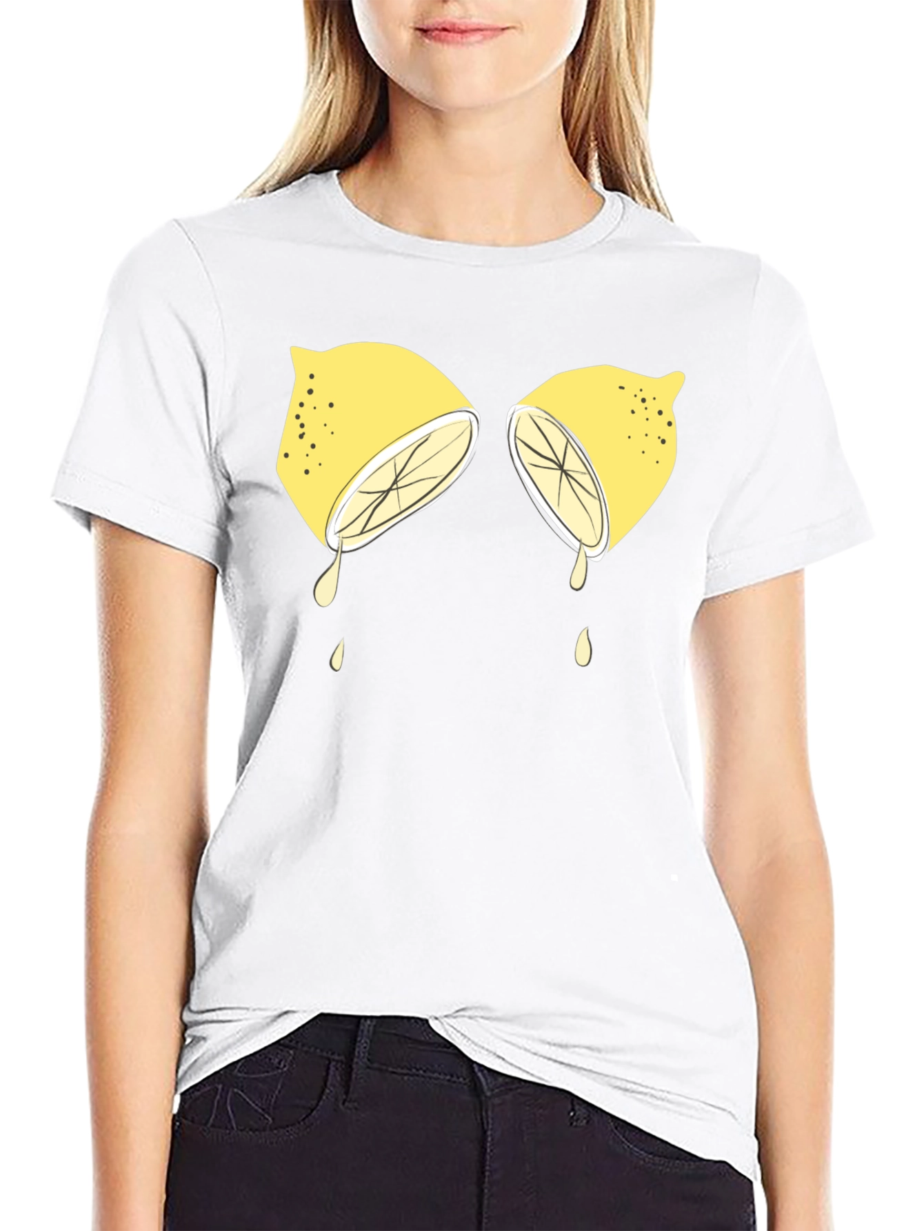 Lemon Graphic Tee - Funny Fruit T-Shirt