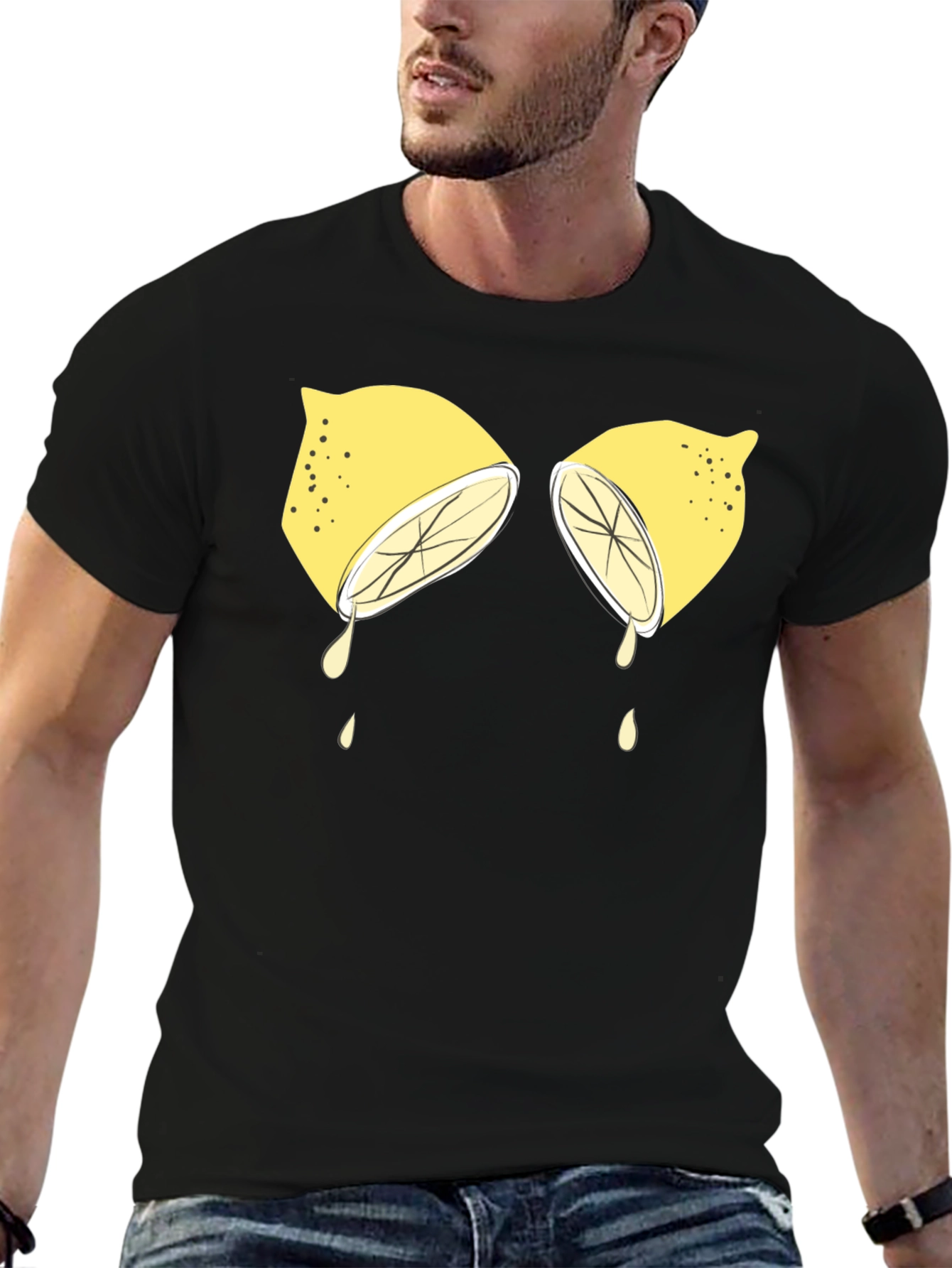 Lemon Graphic Tee - Funny Fruit T-Shirt