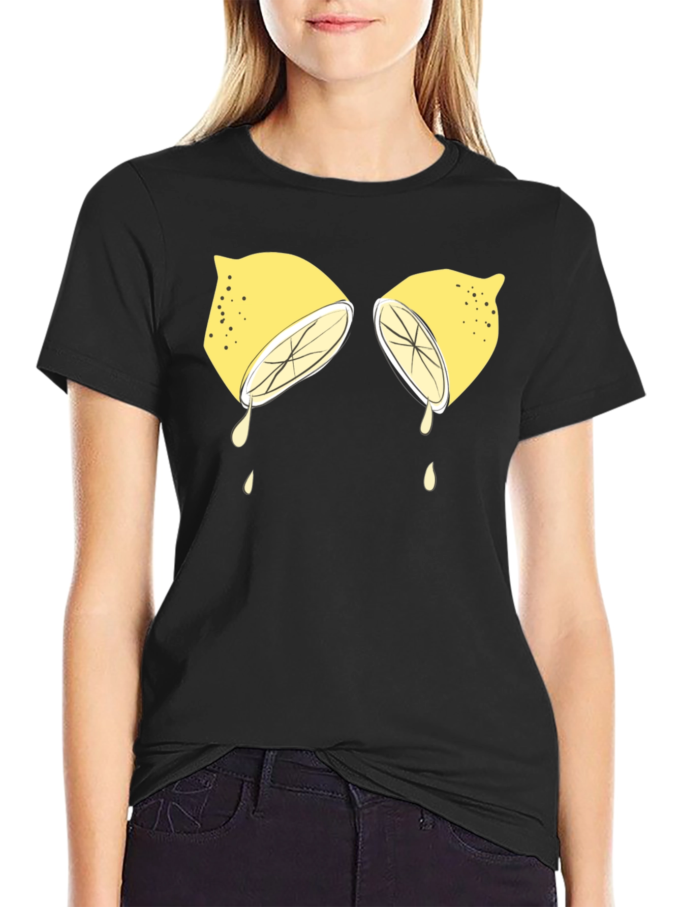 Lemon Graphic Tee - Funny Fruit T-Shirt