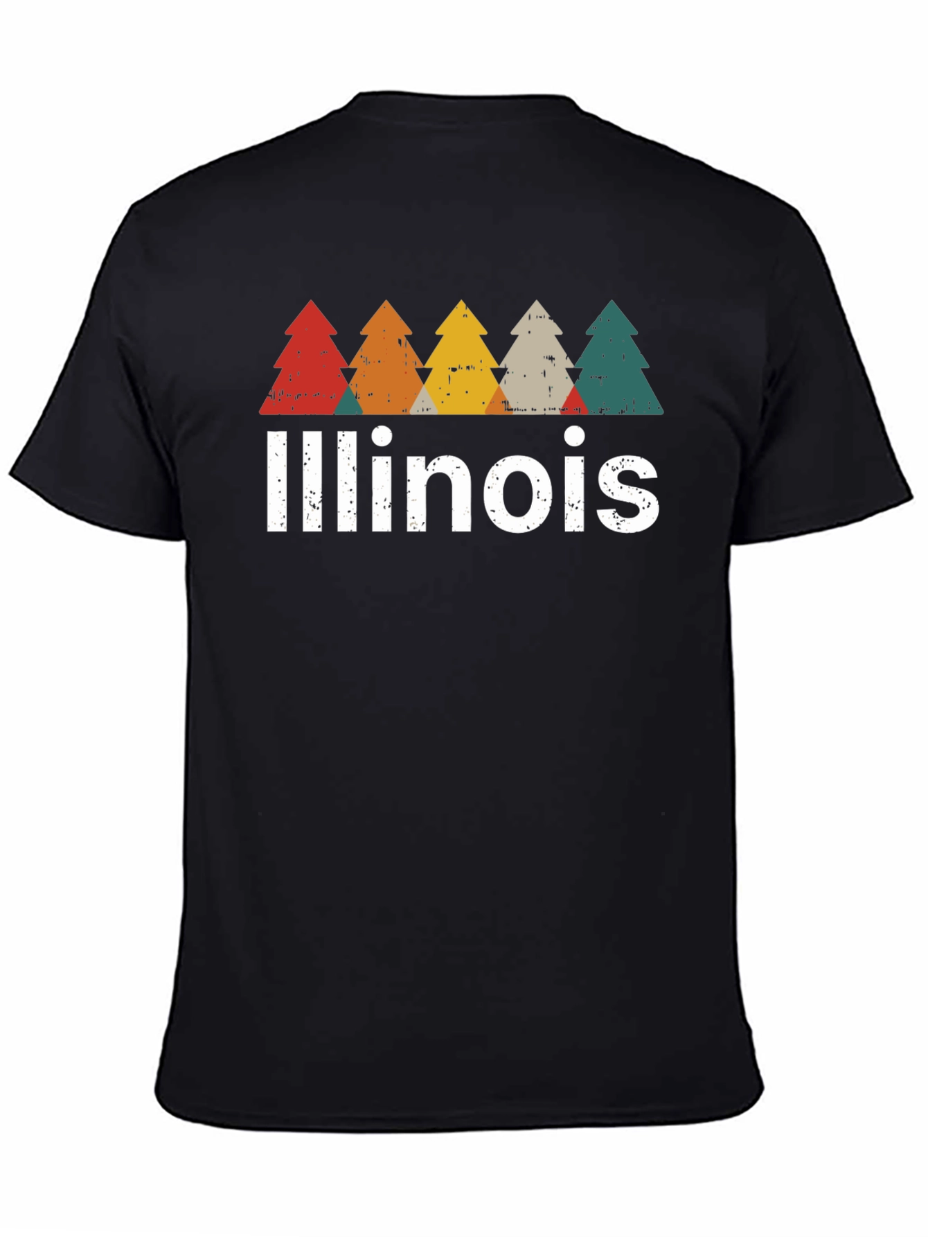 Illinois Retro Tree Graphic T-Shirt