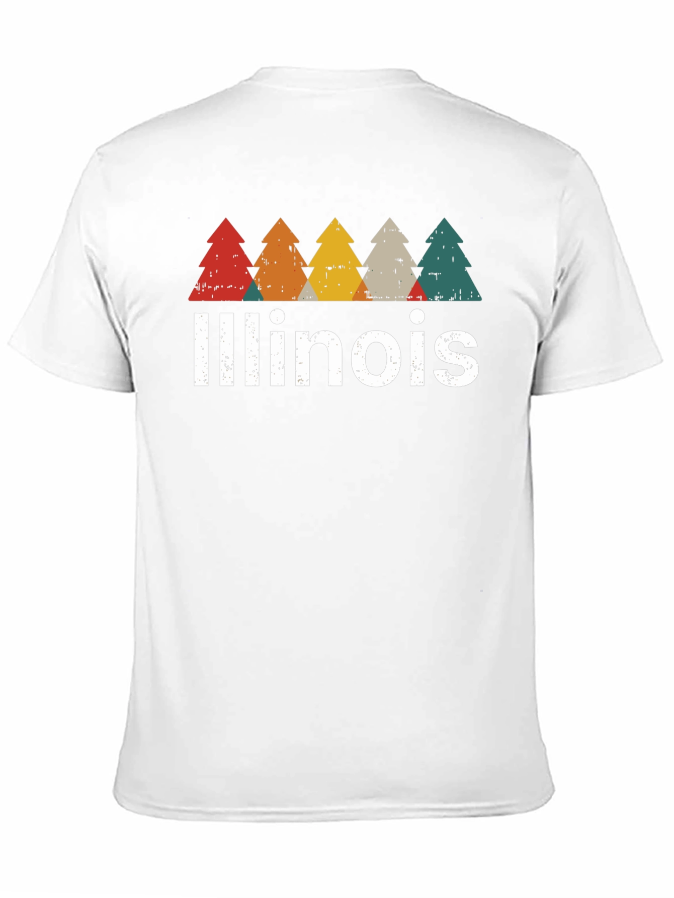 Illinois Retro Tree Graphic T-Shirt