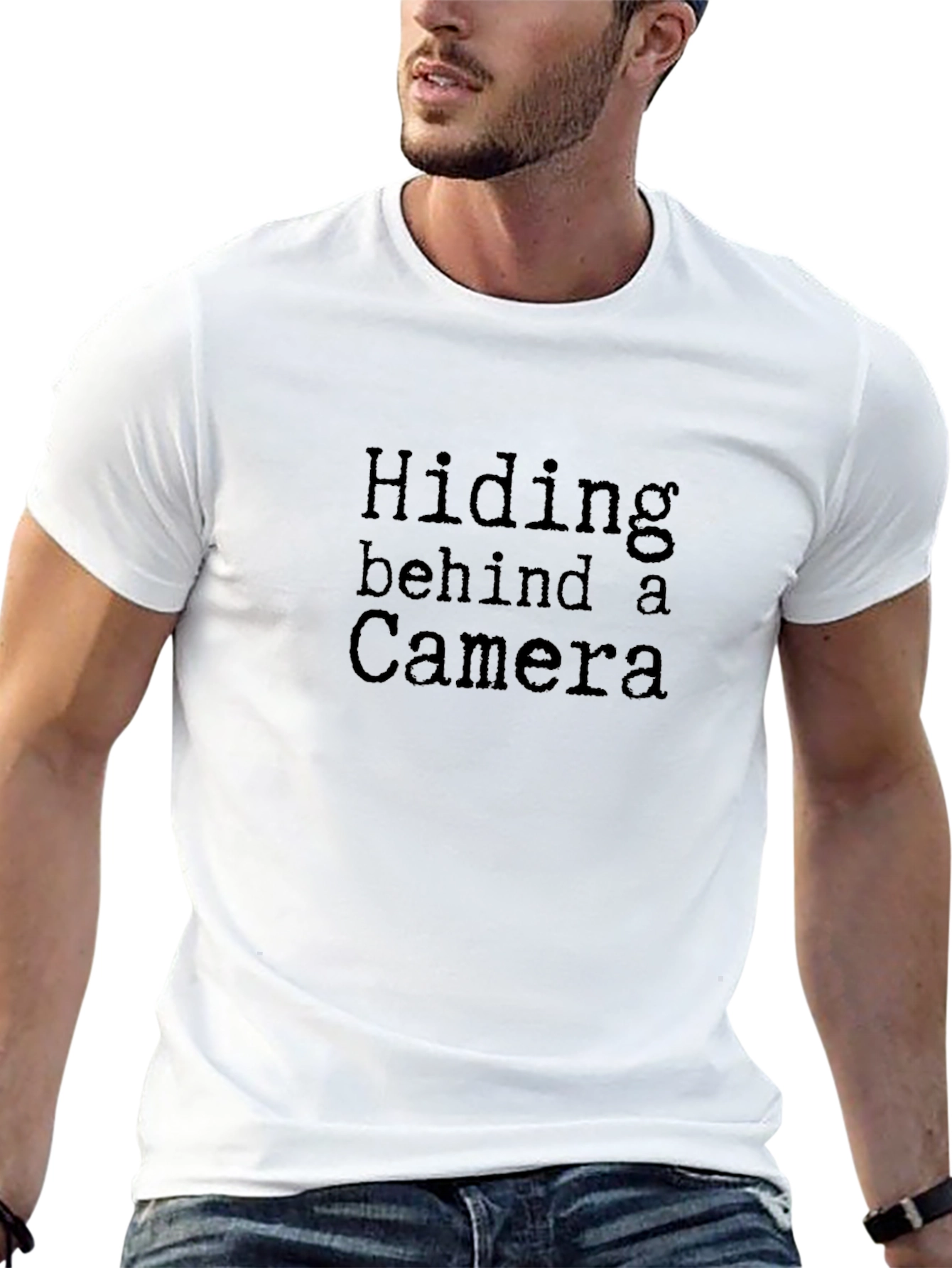 Hiding Behind a Camera T-Shirt - Photographer Apparel