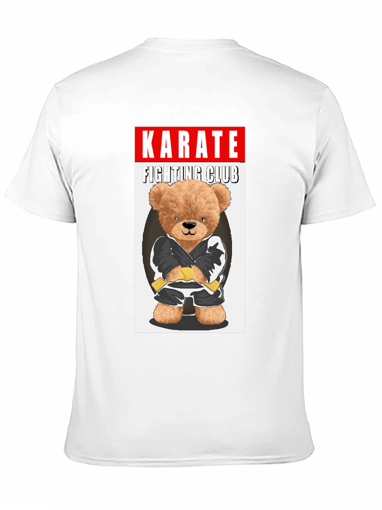 Karate Bear Fighting Club Black T-Shirt