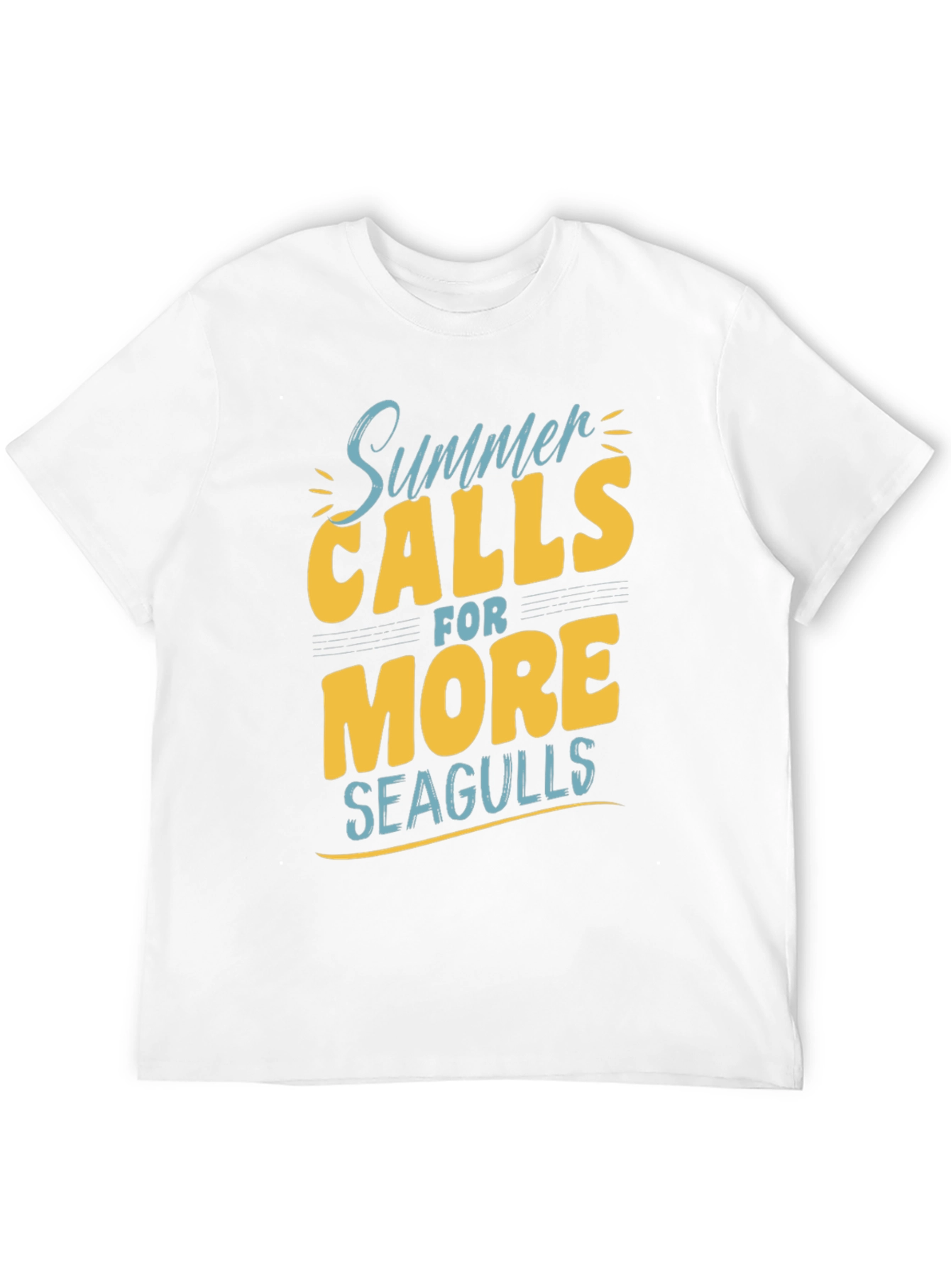 Summer Calls T-Shirt - Seagulls Graphic Print Tee