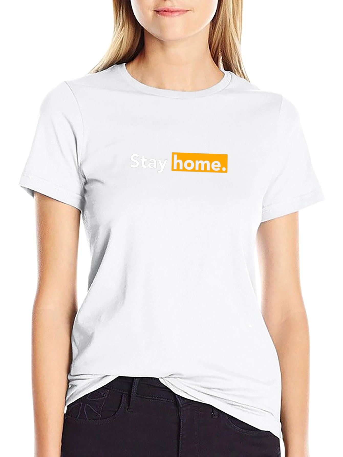 Stay Home T-Shirt - Classic Black Tee