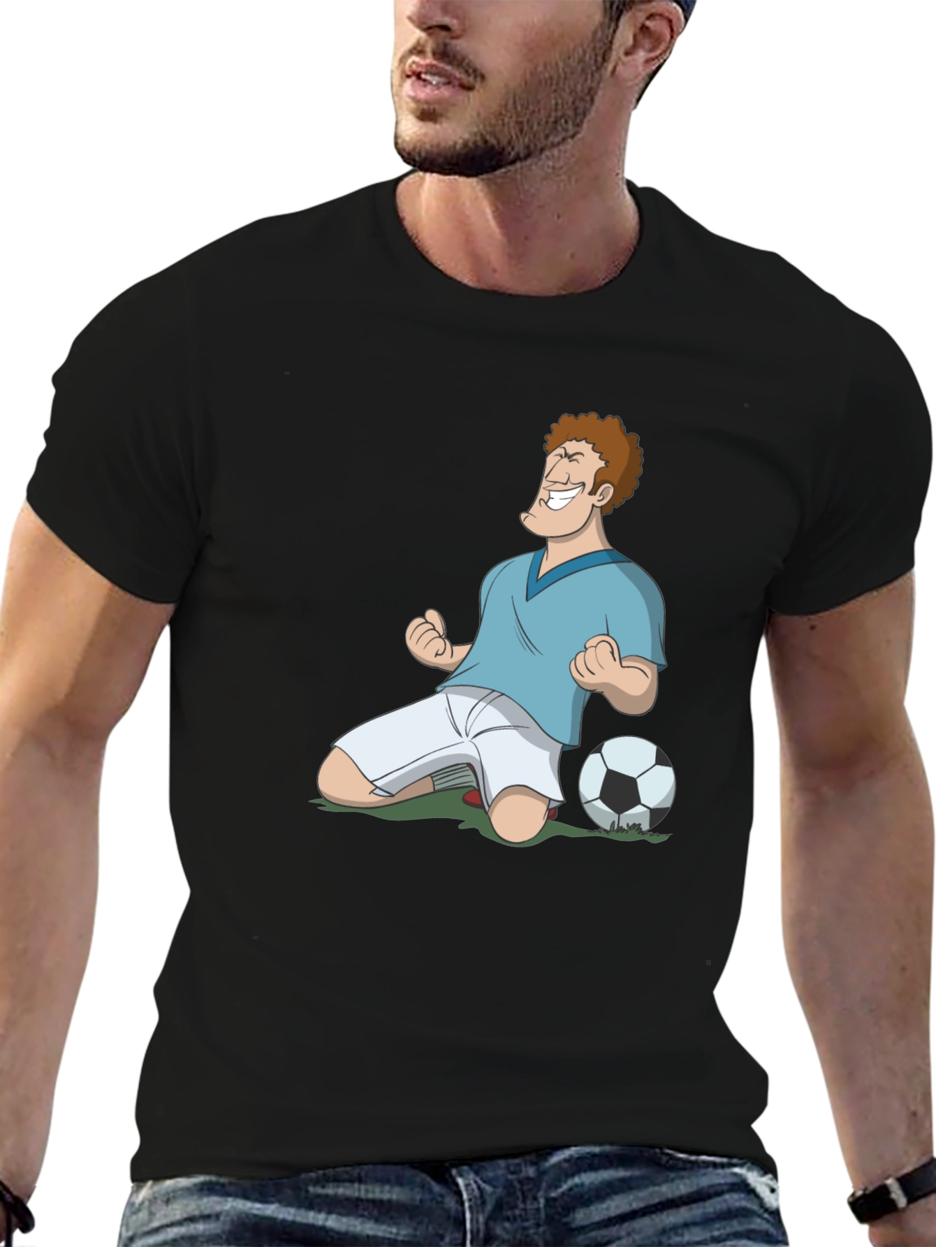 Cartoon Soccer Fan T-Shirt
