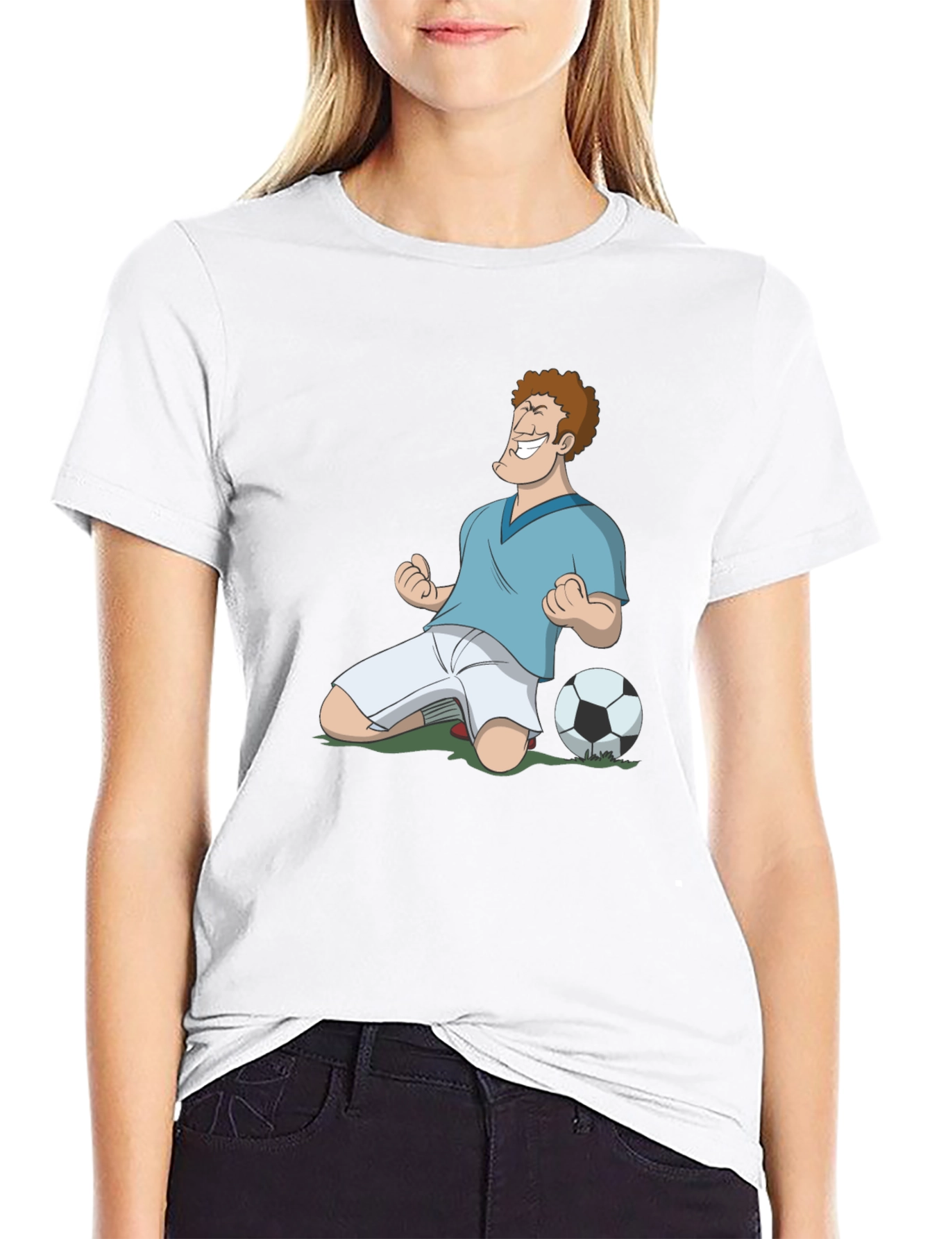 Cartoon Soccer Fan T-Shirt