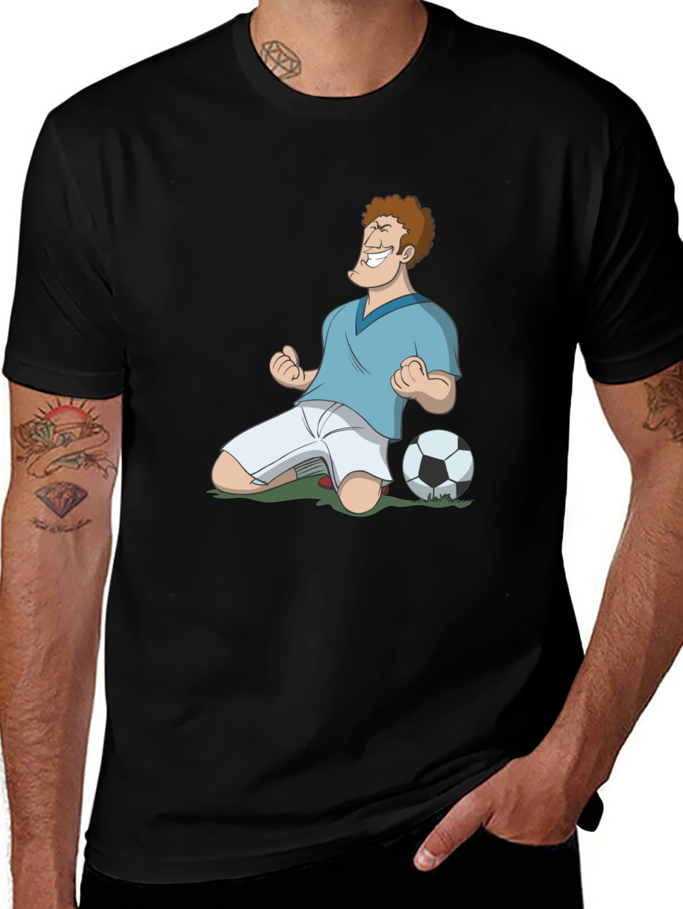 Cartoon Soccer Fan T-Shirt