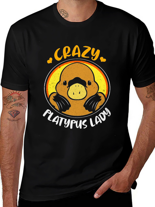 Crazy Platypus Lady Graphic T-Shirt