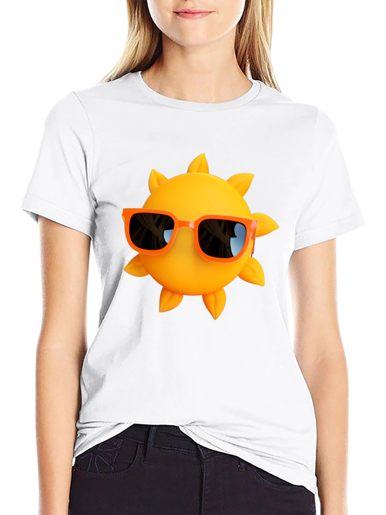 Cool Sun Graphic Tee - Black Cotton T-Shirt