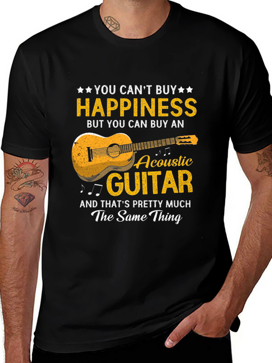 Acoustic Guitar Happiness T-Shirt - Music Lover Gift