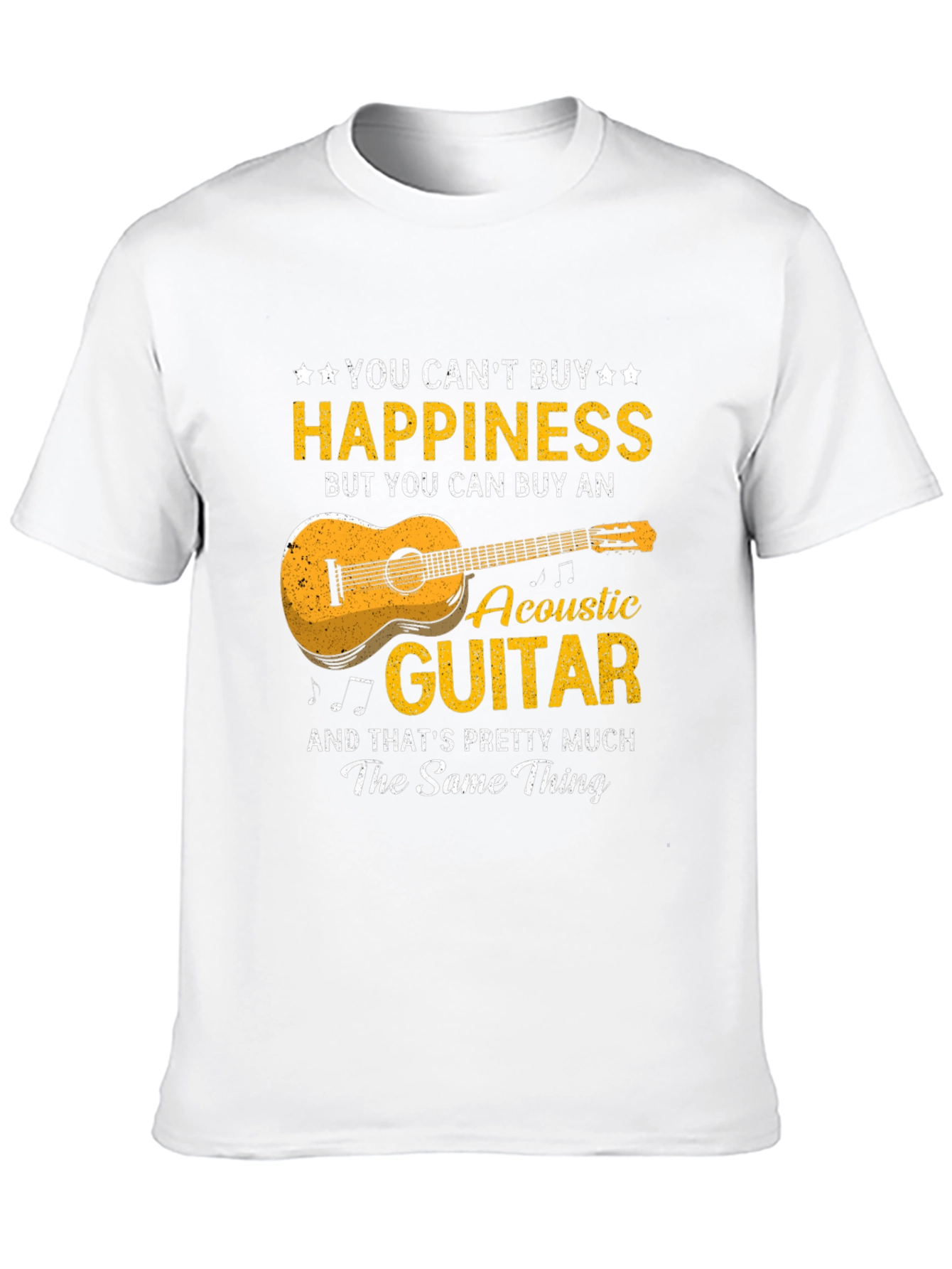 Acoustic Guitar Happiness T-Shirt - Music Lover Gift