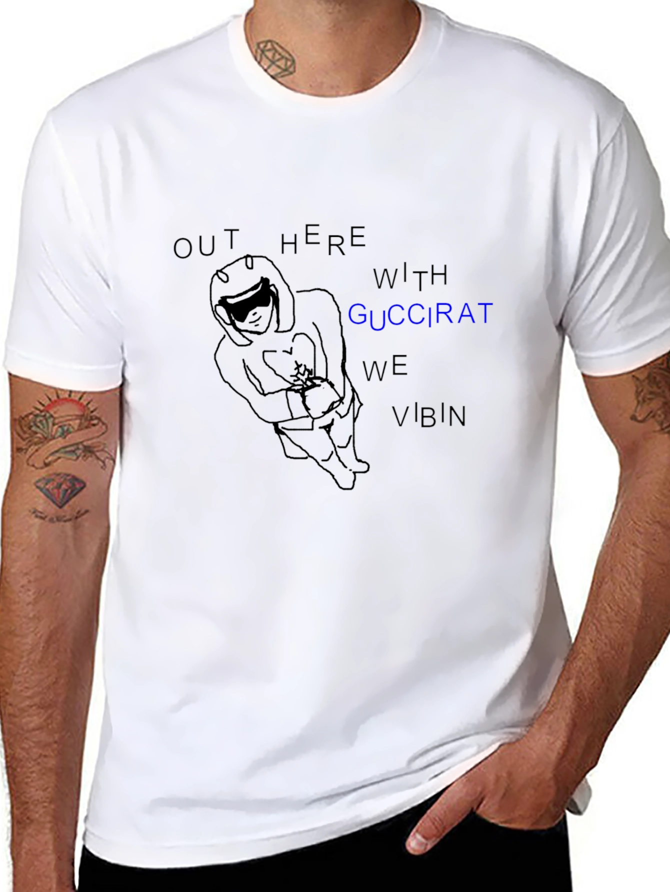 GucciRat VIBIN Graphic Tee - Black