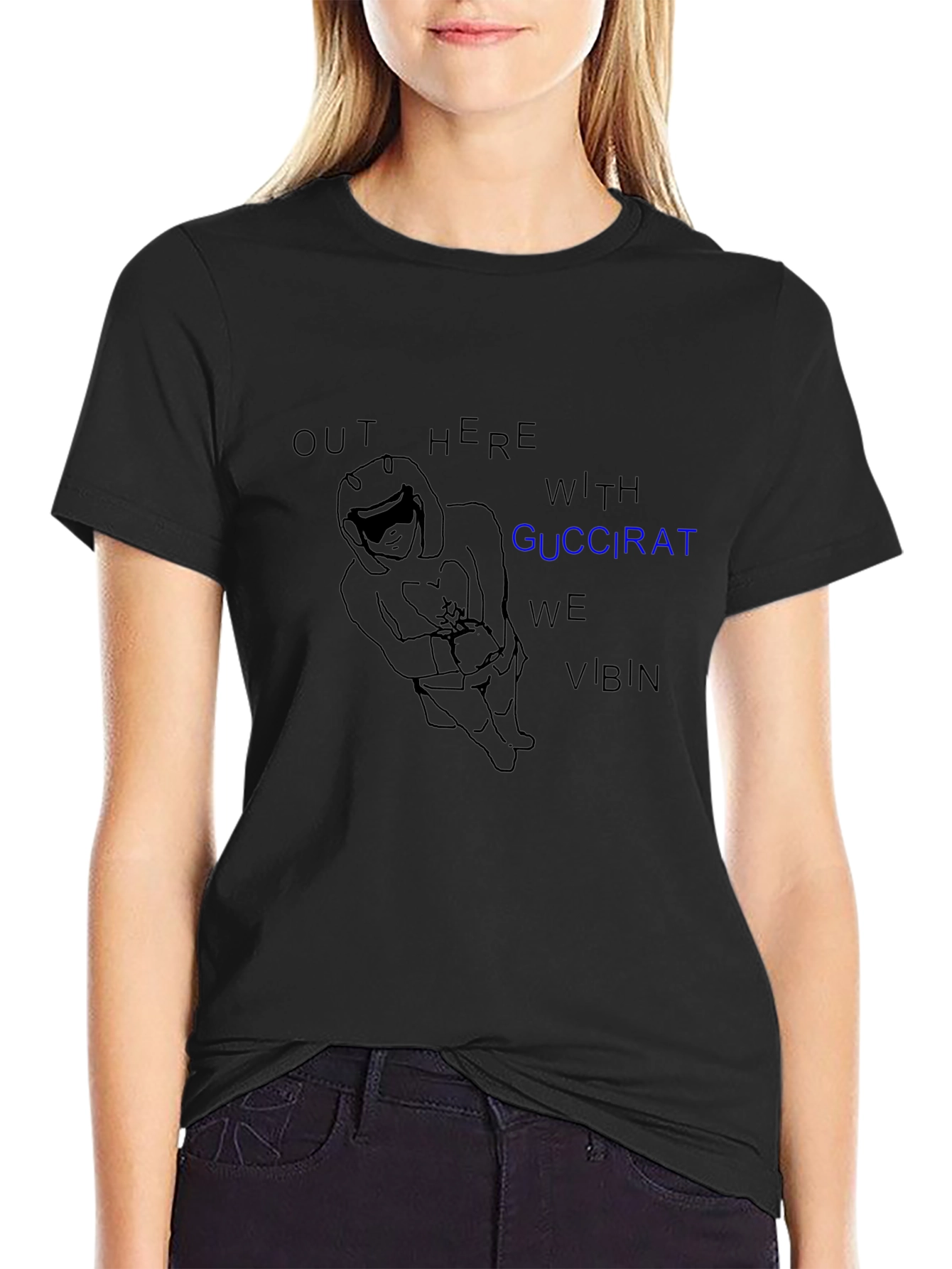 GucciRat VIBIN Graphic Tee - Black