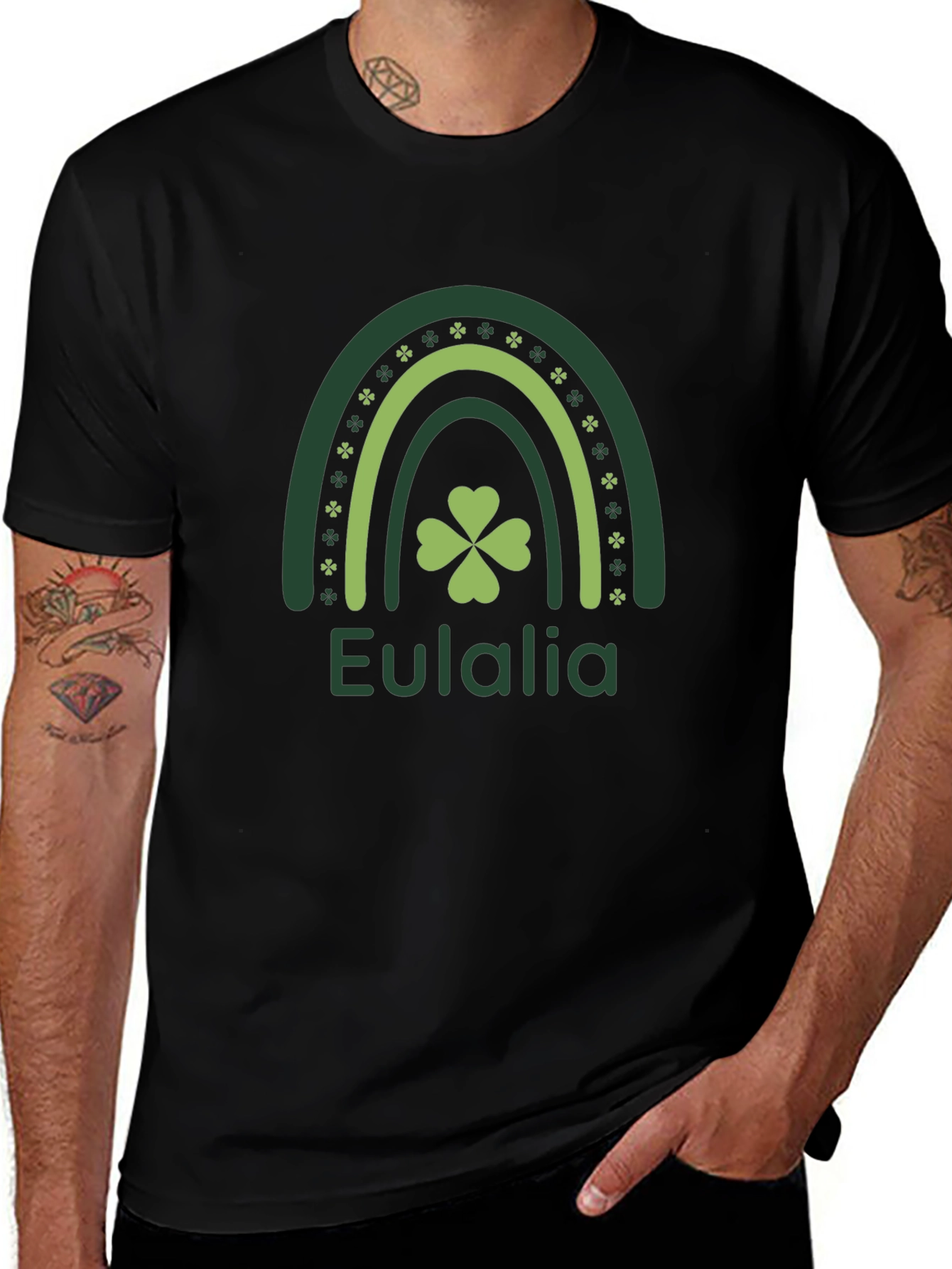 Eulalia St. Patricks Day Rainbow Shamrock T-Shirt