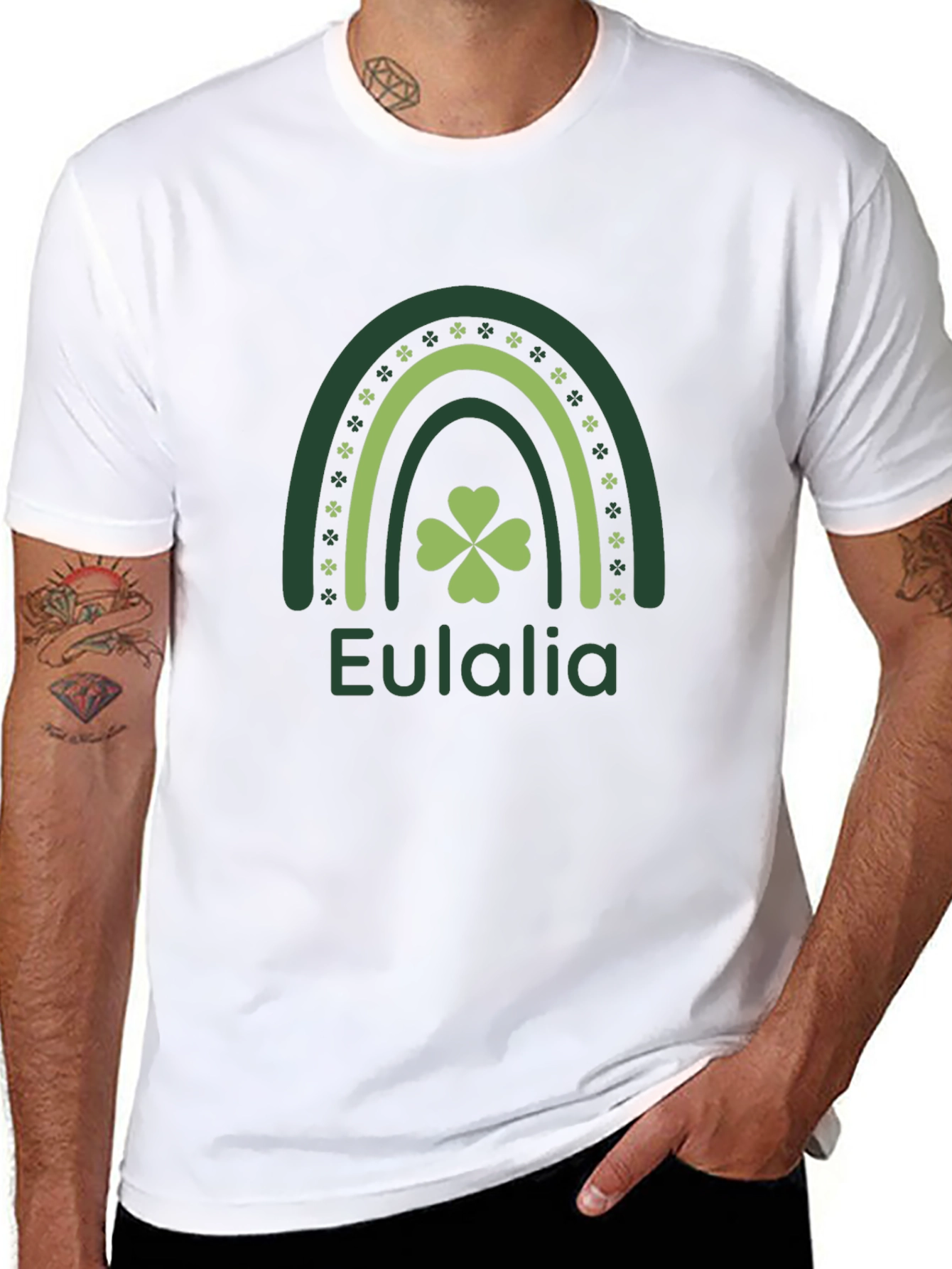Eulalia St. Patricks Day Rainbow Shamrock T-Shirt