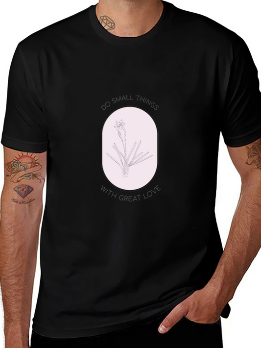 Botanical Oval Graphic Tee - Modern Minimalist Style