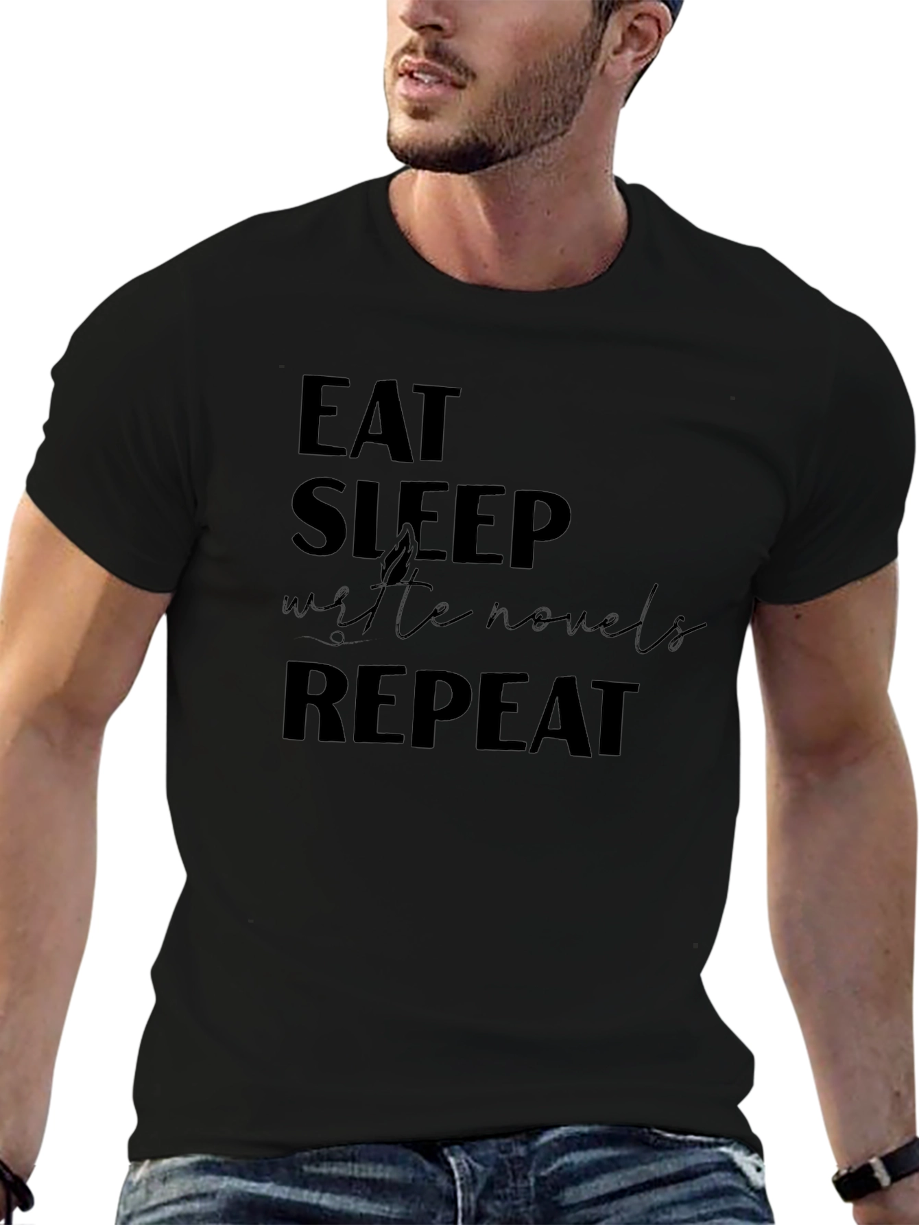 Eat Sleep Write Novels Repeat T-Shirt