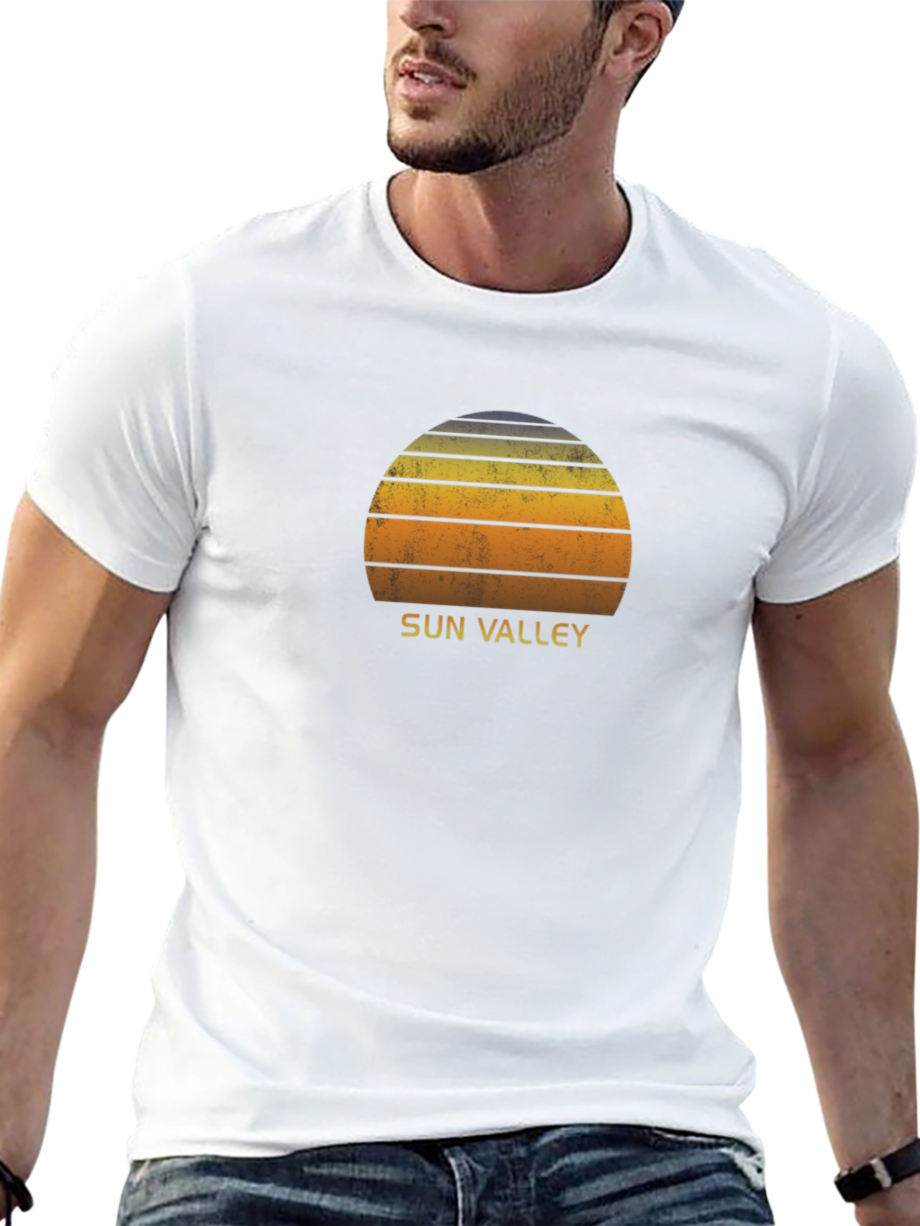 Sun Valley Retro Sunset Graphic T-Shirt