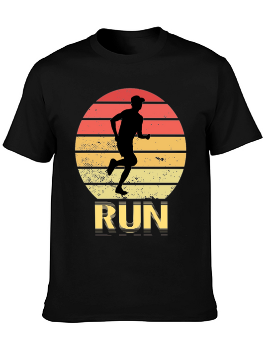 Retro Runner Graphic Tee - Vintage Style