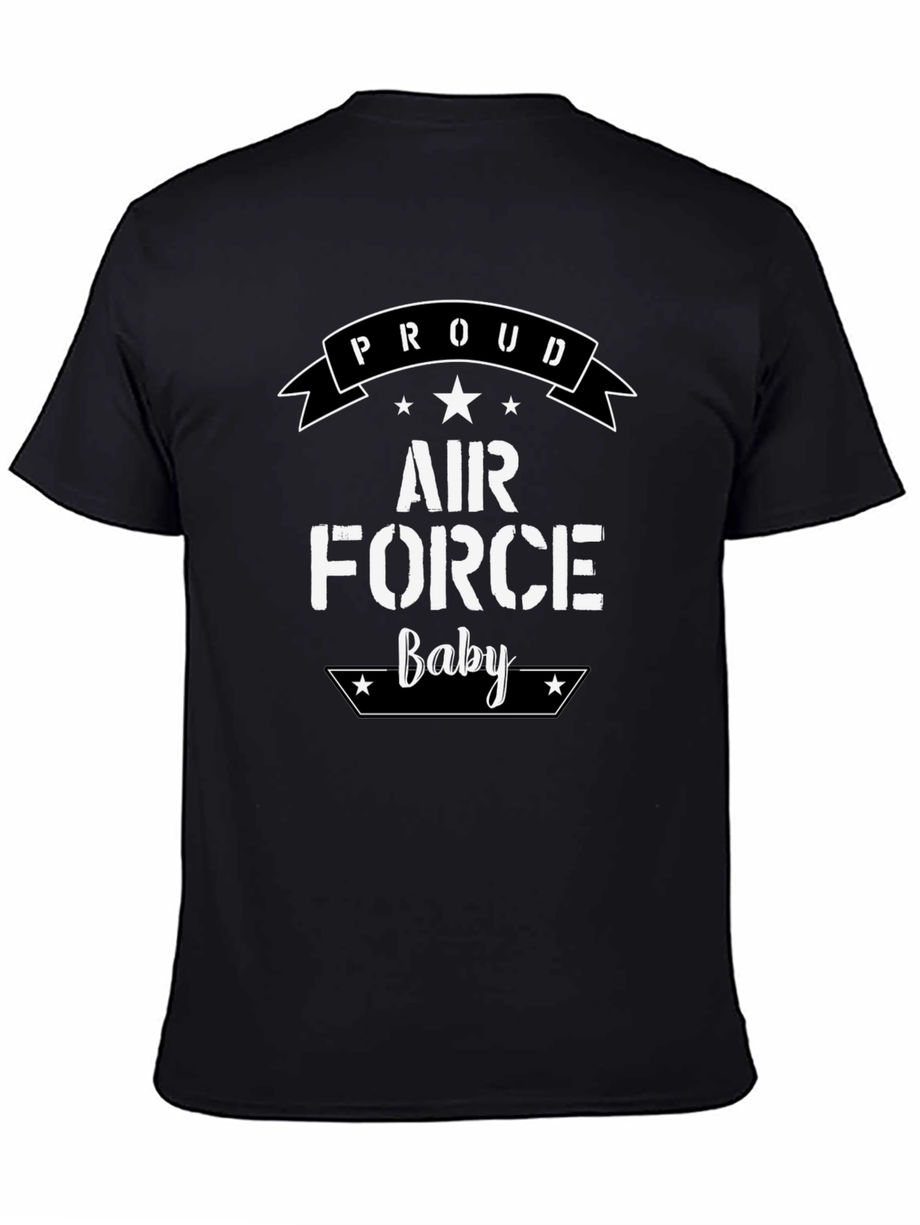 Proud Air Force Baby Black T-Shirt