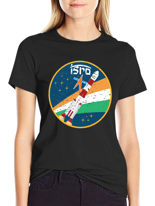 ISRO Rocket Graphic T-Shirt - Space Exploration Tee