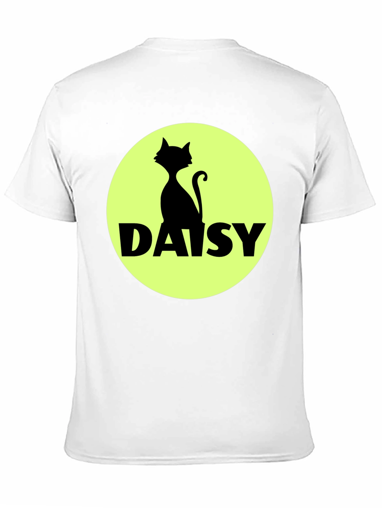Daisy Cat T-Shirt - Black Cotton Tee