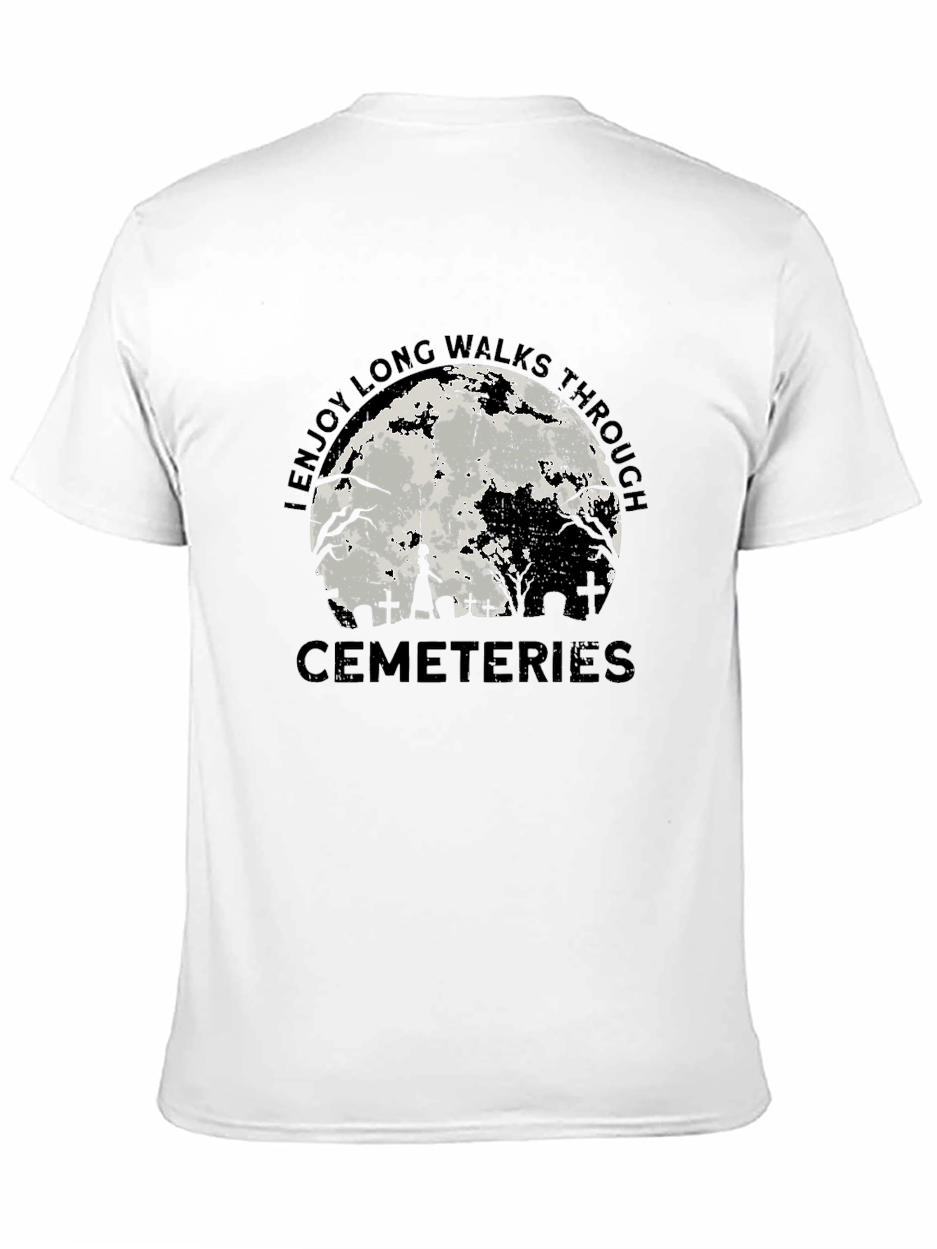 Cemetery Moon T-Shirt - Long Walks Through Cemeteries