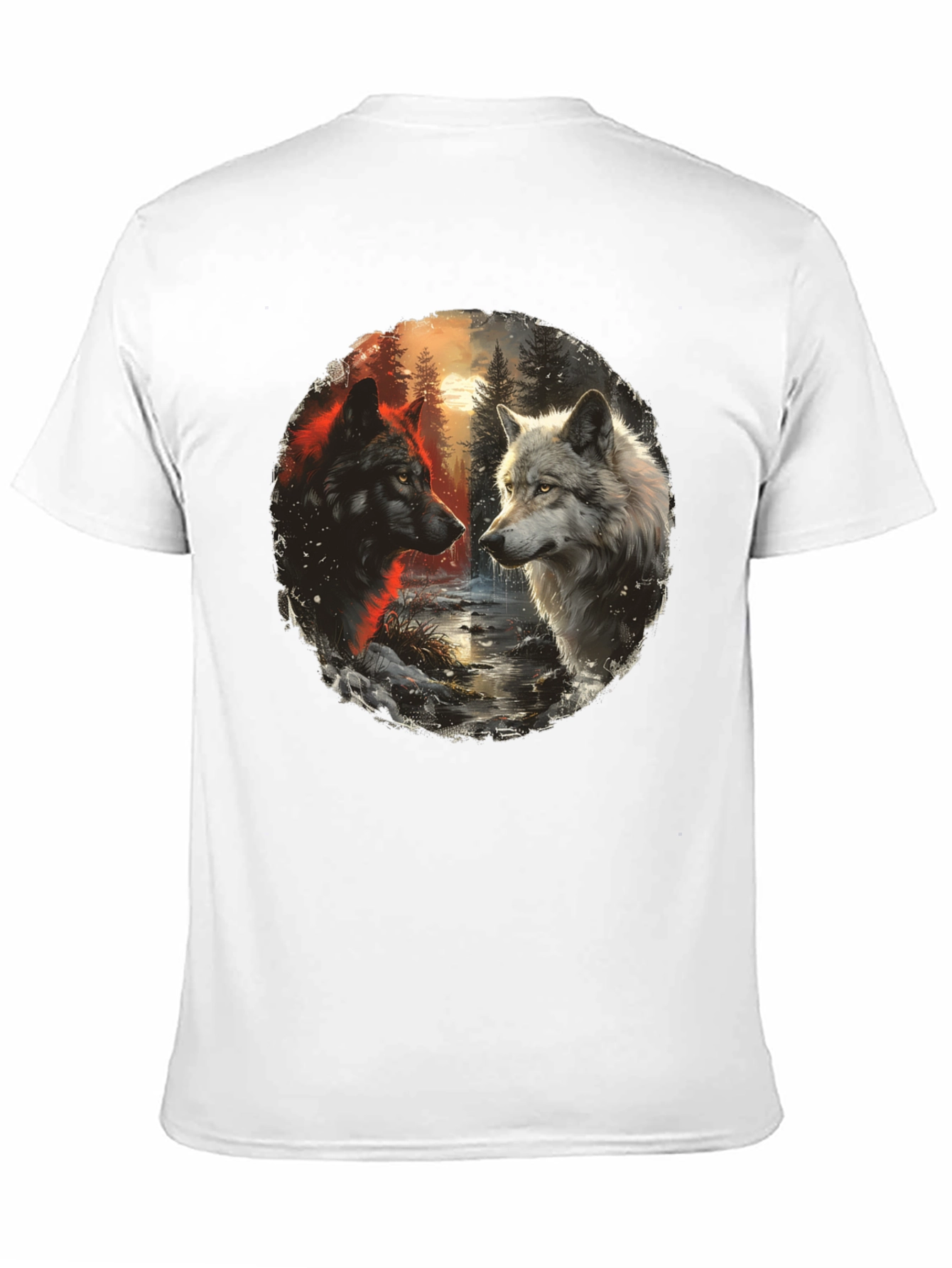 Wolf Encounter Graphic Tee - Black