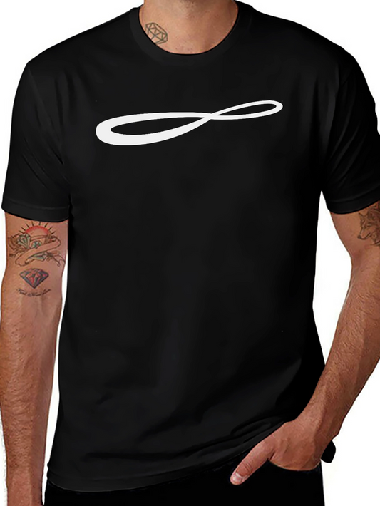 Black T-Shirt with Infinity Symbol Graphic Print