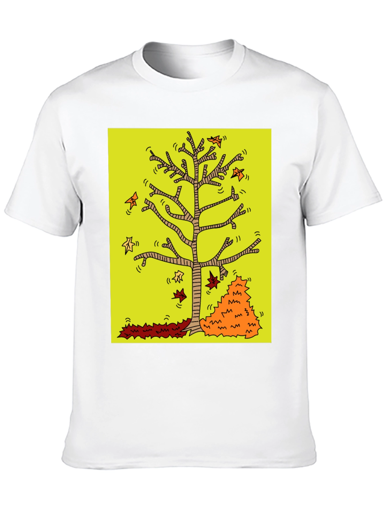 Autumn Tree Graphic Black T-Shirt