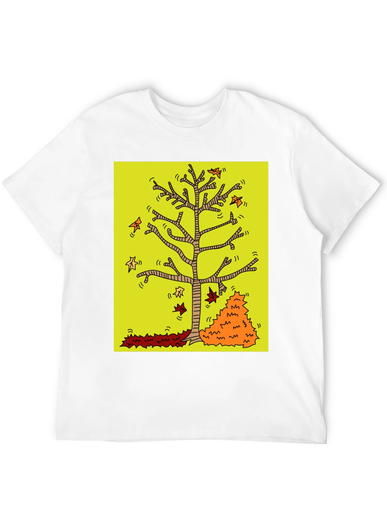 Autumn Tree Graphic Black T-Shirt