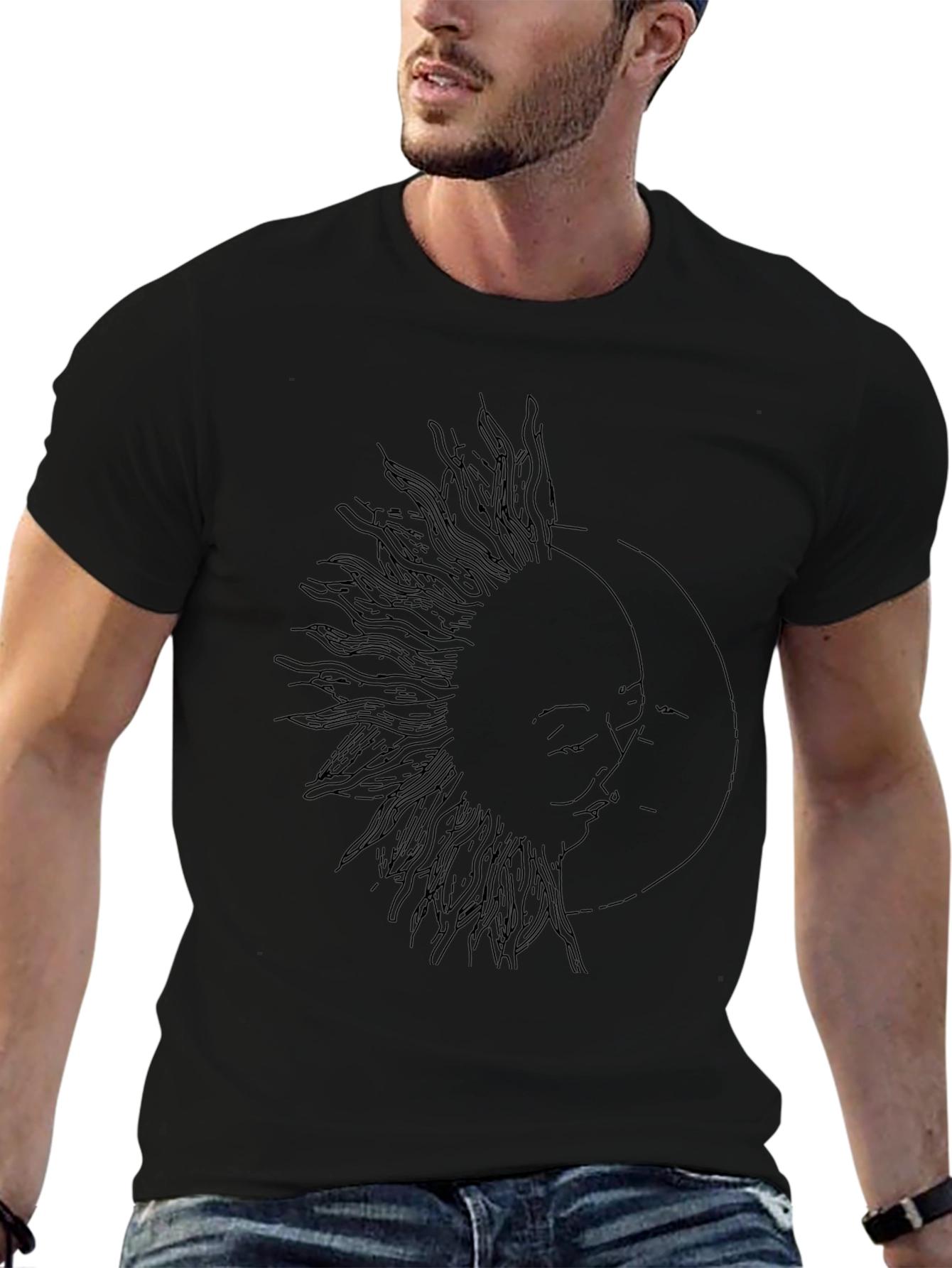 Sun and Moon Graphic T-Shirt