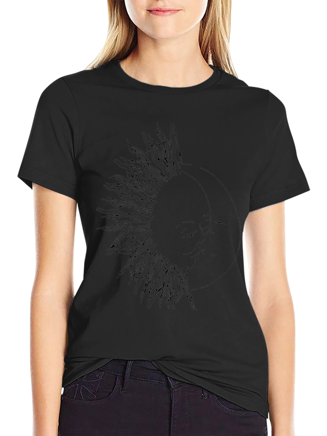 Sun and Moon Graphic T-Shirt
