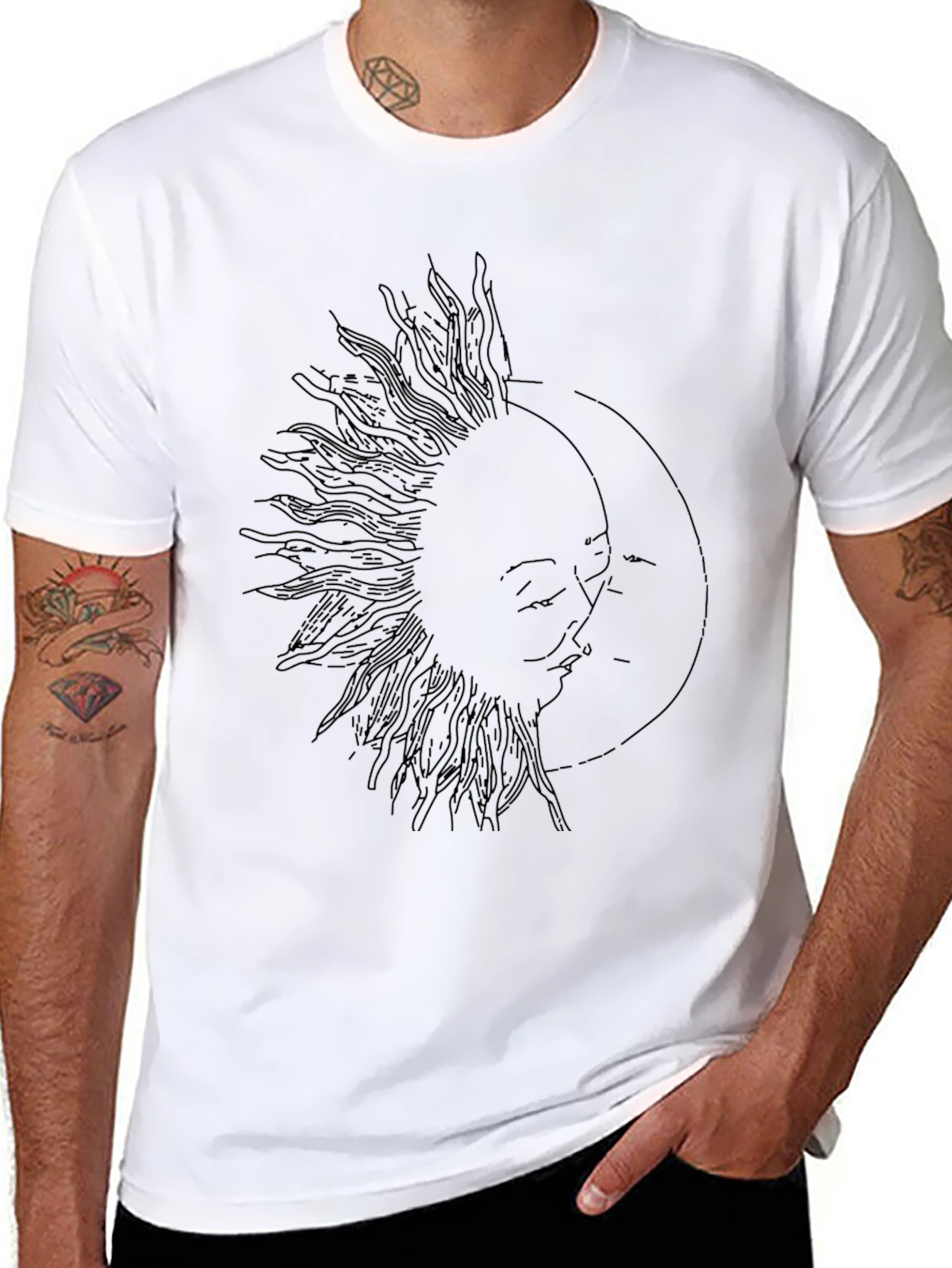 Sun and Moon Graphic T-Shirt
