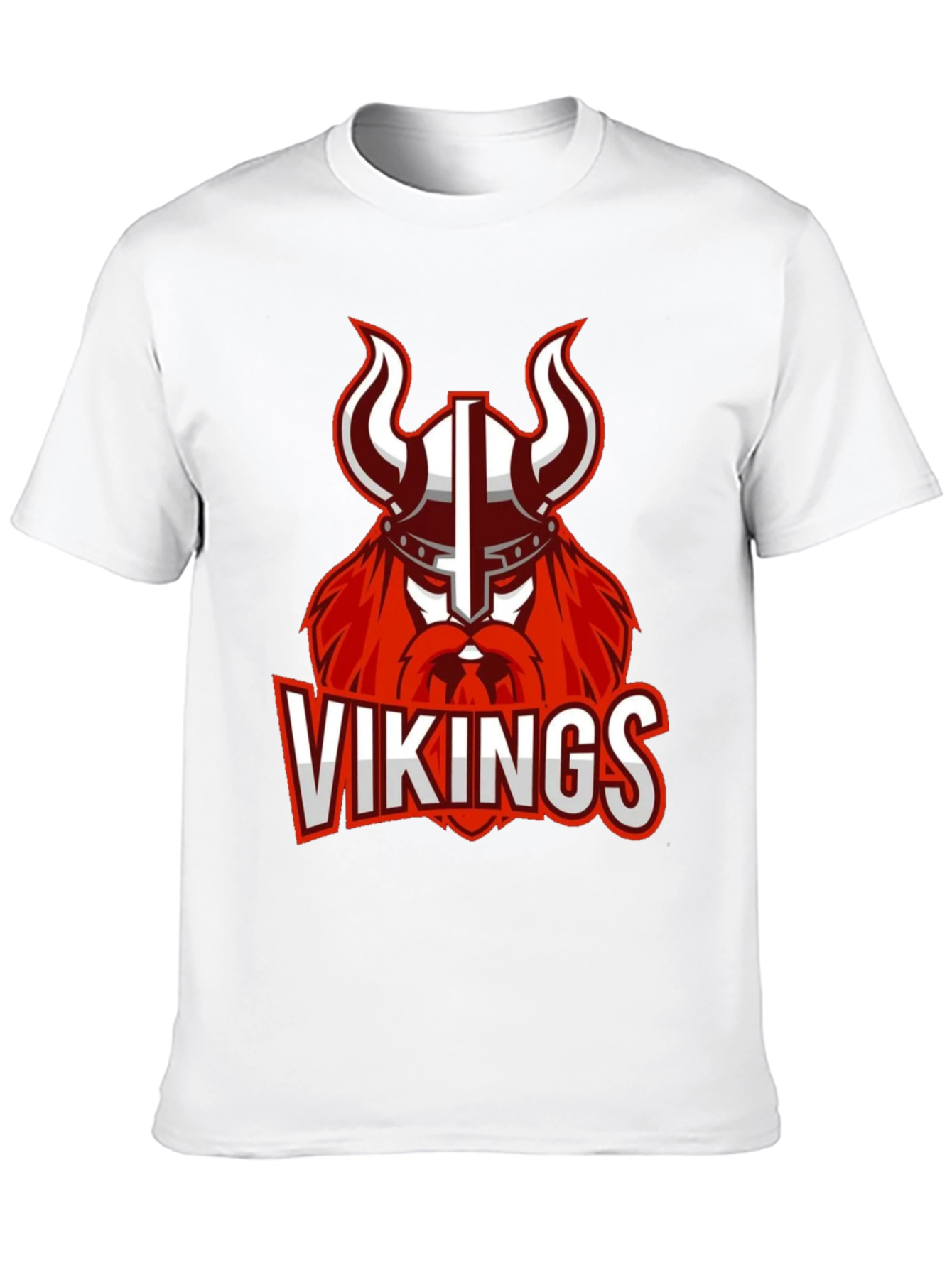 Vikings Graphic Print Black T-Shirt