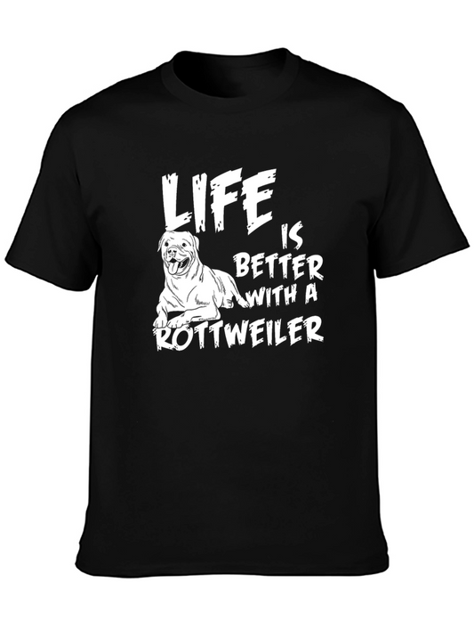 Rottweiler Lover T-Shirt - Life is Better with a Rottie!