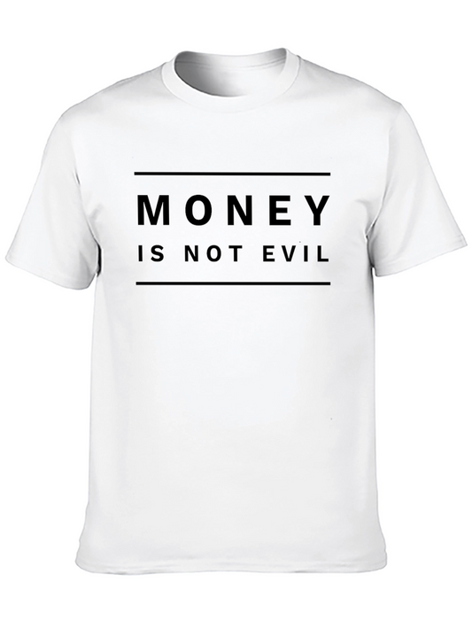 Money Is Not Evil Black Graphic Tee